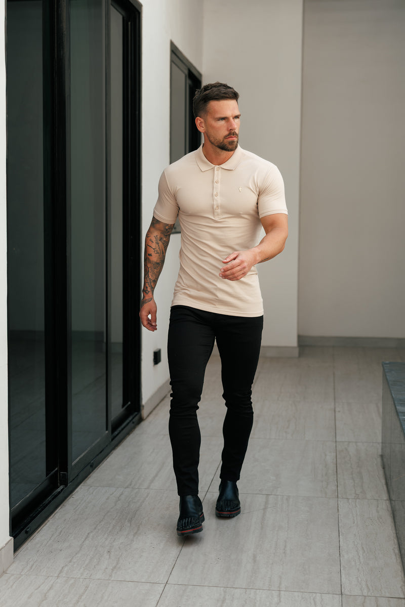 Father Sons Classic Beige / Gold Polo Shirt - FSH1409