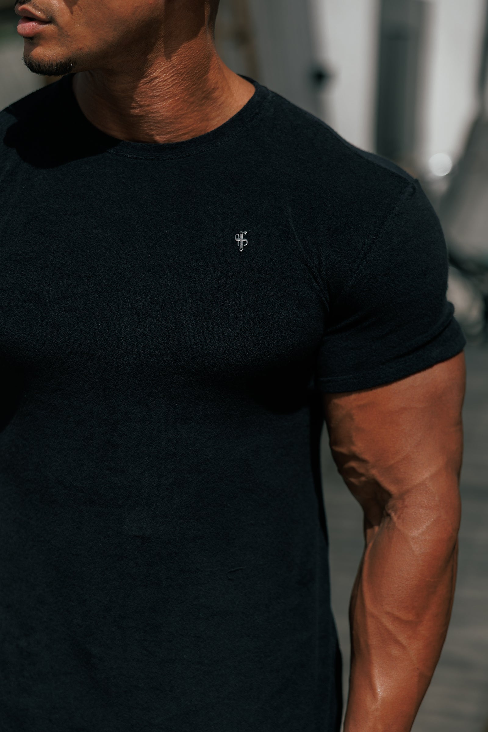 T-shirt Homme FOPJRUISDAEL - 100% Coton, Coupe Classique, Noir, Design Sobre Et Confortable - 3