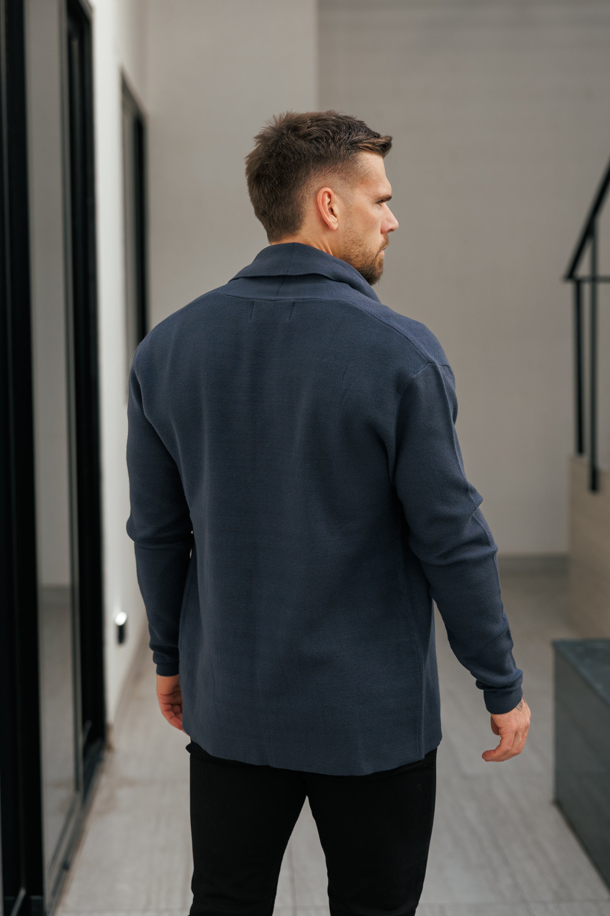 Soft Touch Shawl Cardigan Charcoal -  FSA004