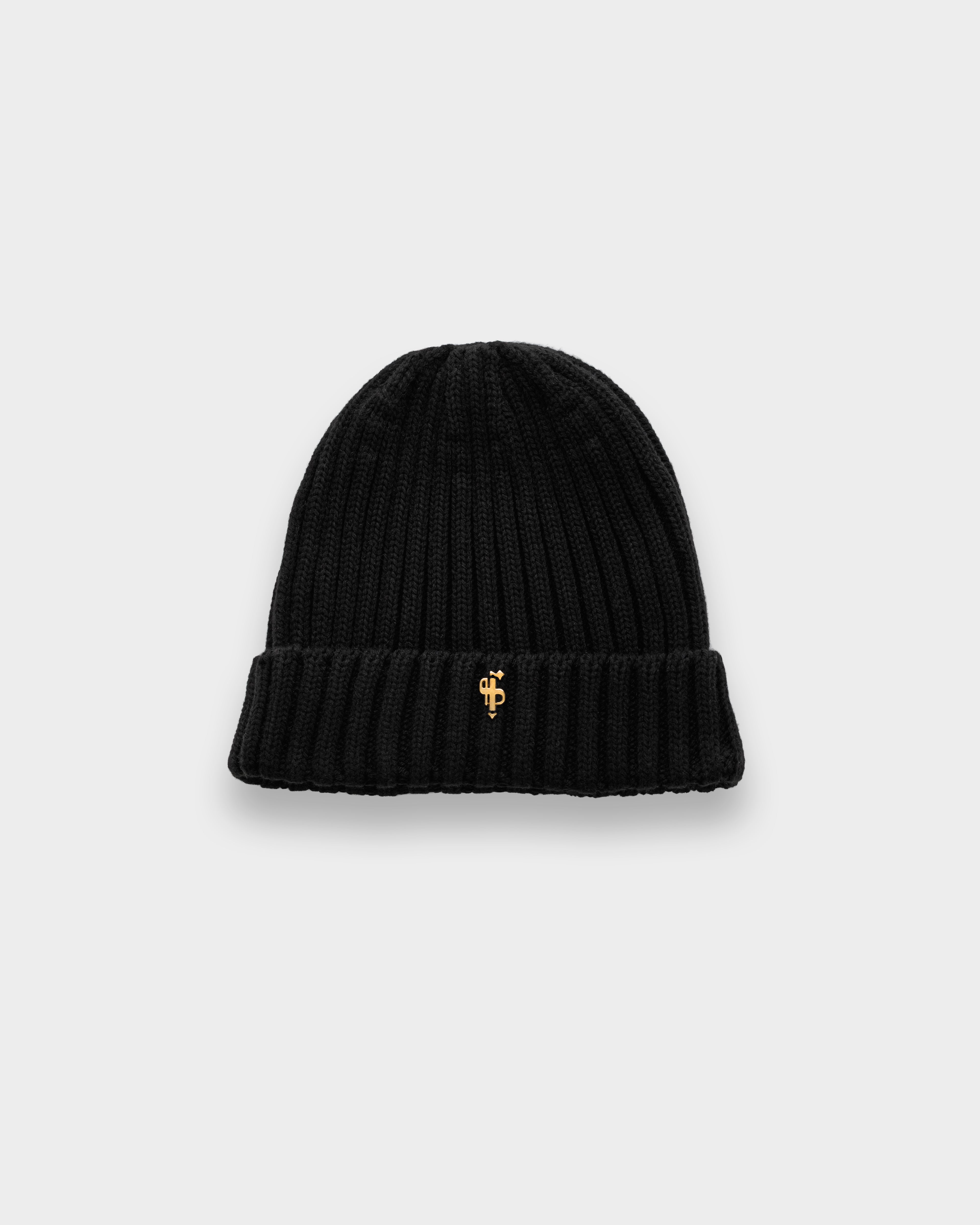 Ribbed Beanie Hat Black - FSJ119