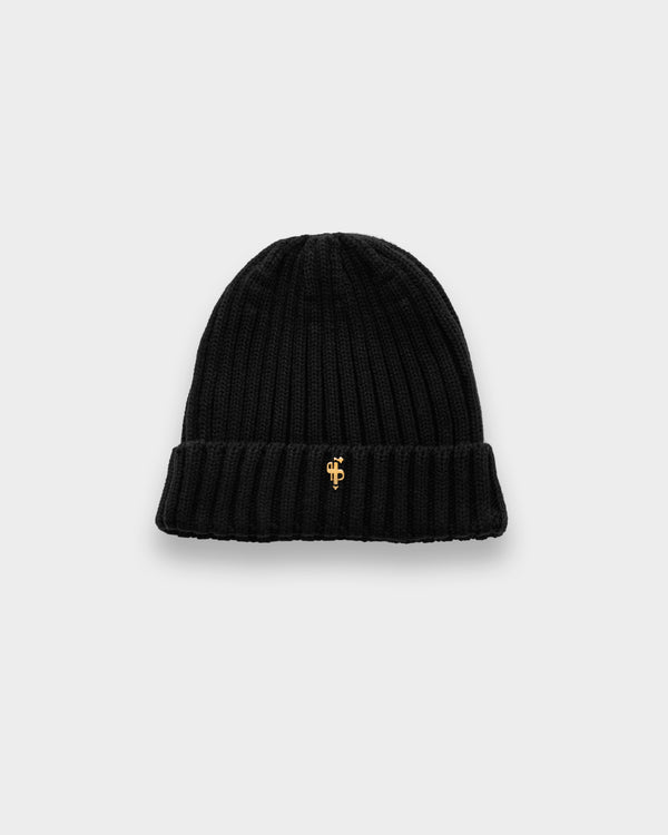 Father Sons Ribbed Beanie Hat Black - FSJ119