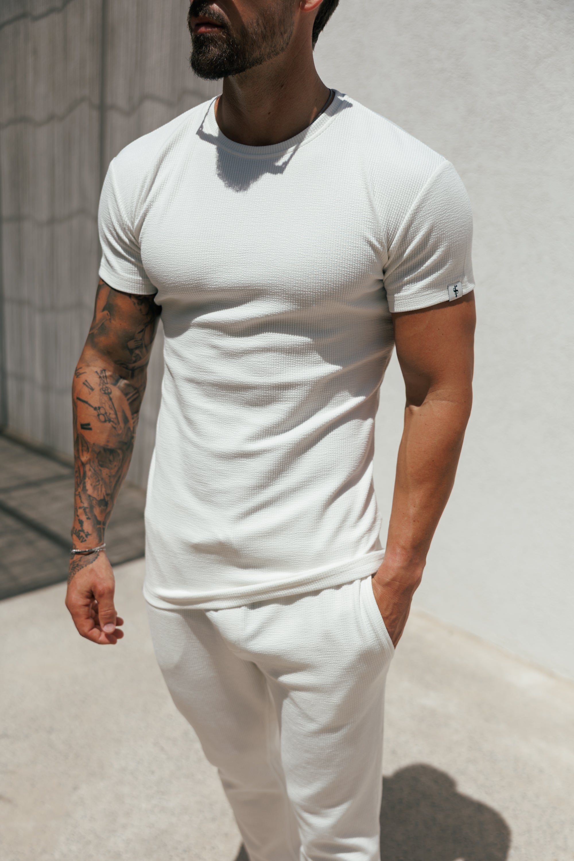 Jersey Cord White T-Shirt - FSR093 (PRE ORDER 12TH JUNE)
