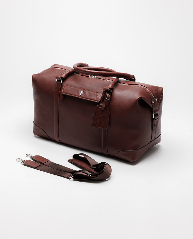 Father Sons Dark Tan Leather Holdall Bag - FSH202
