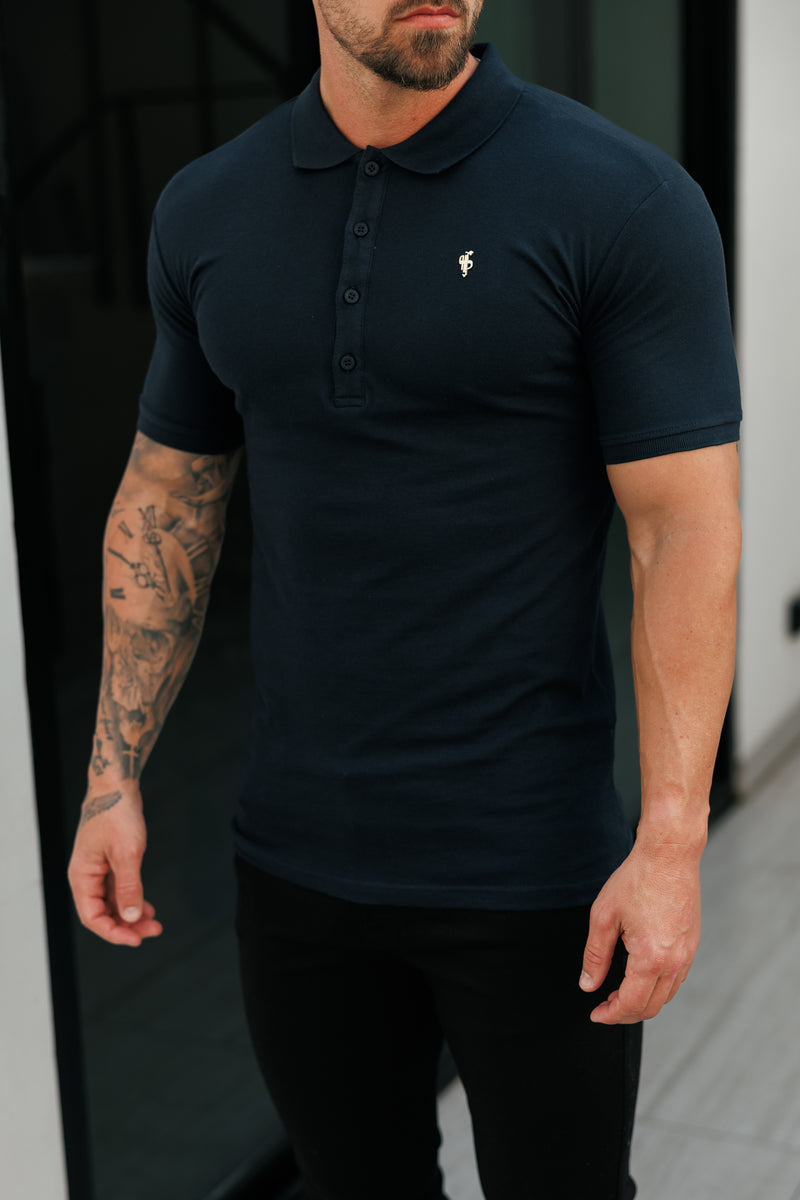 Father Sons Classic Navy / Gold Polo Shirt - FSH1405