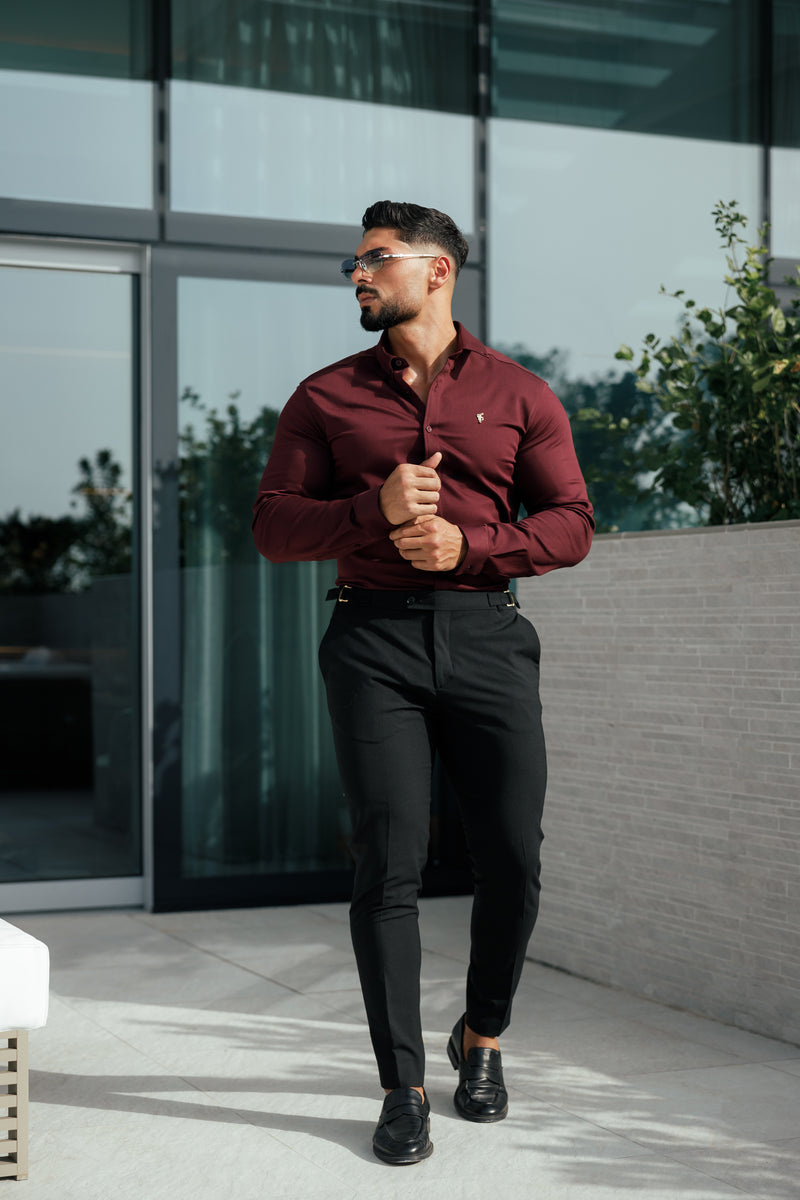 Blue Jeans Dark Burgundy Dress Shirt What To Wear With A Burgundy Dress Shirt Tapered Menswear Blue Jeans Dark Burgundy Dress Shirt What To Wear With A Burgundy Dress Shirt Tapered Menswear