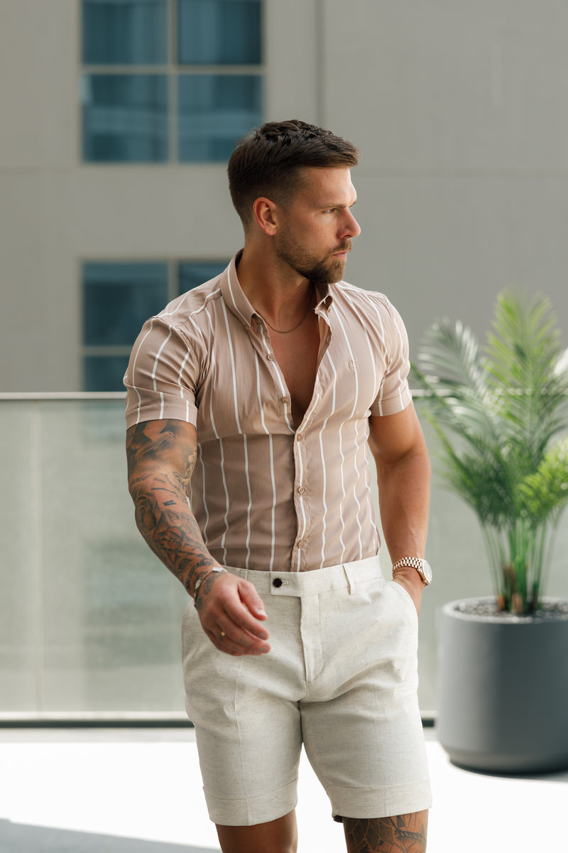 Father Sons Tailored Linen Shorts - FSTS002