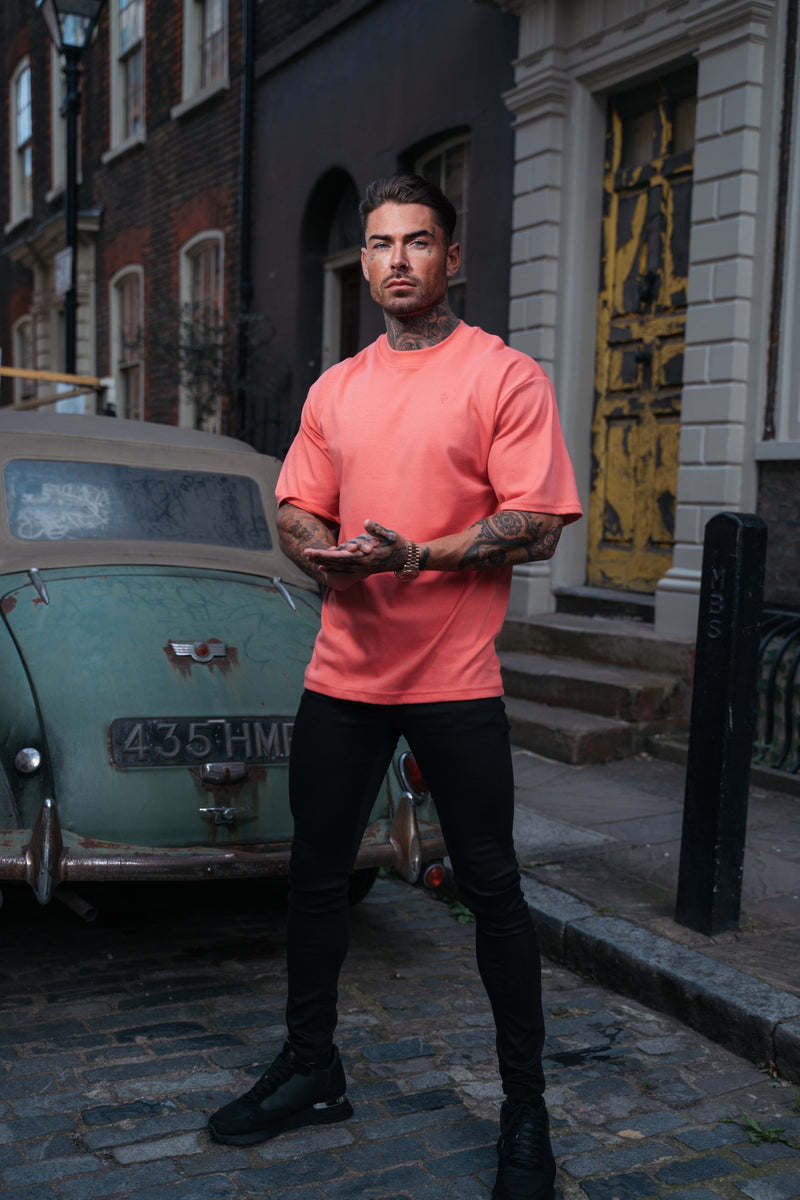 Father Sons Classic Coral Oversized Crew T Shirt - FSH863