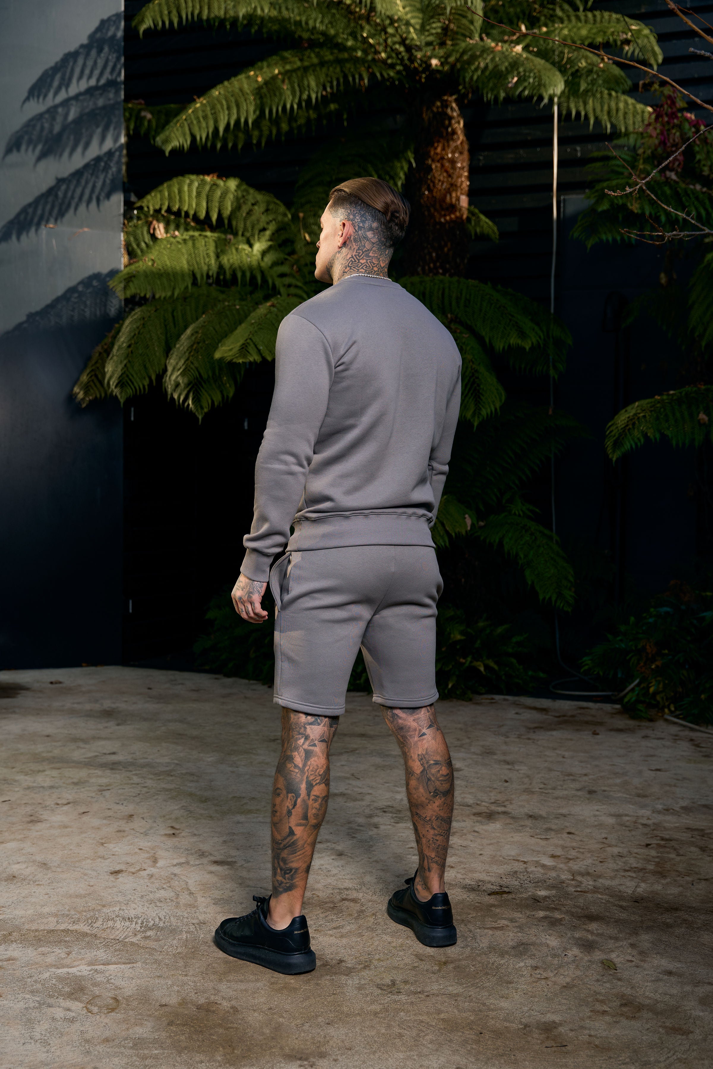 Plain Charcoal Shorts with FS Branding - FSH1205