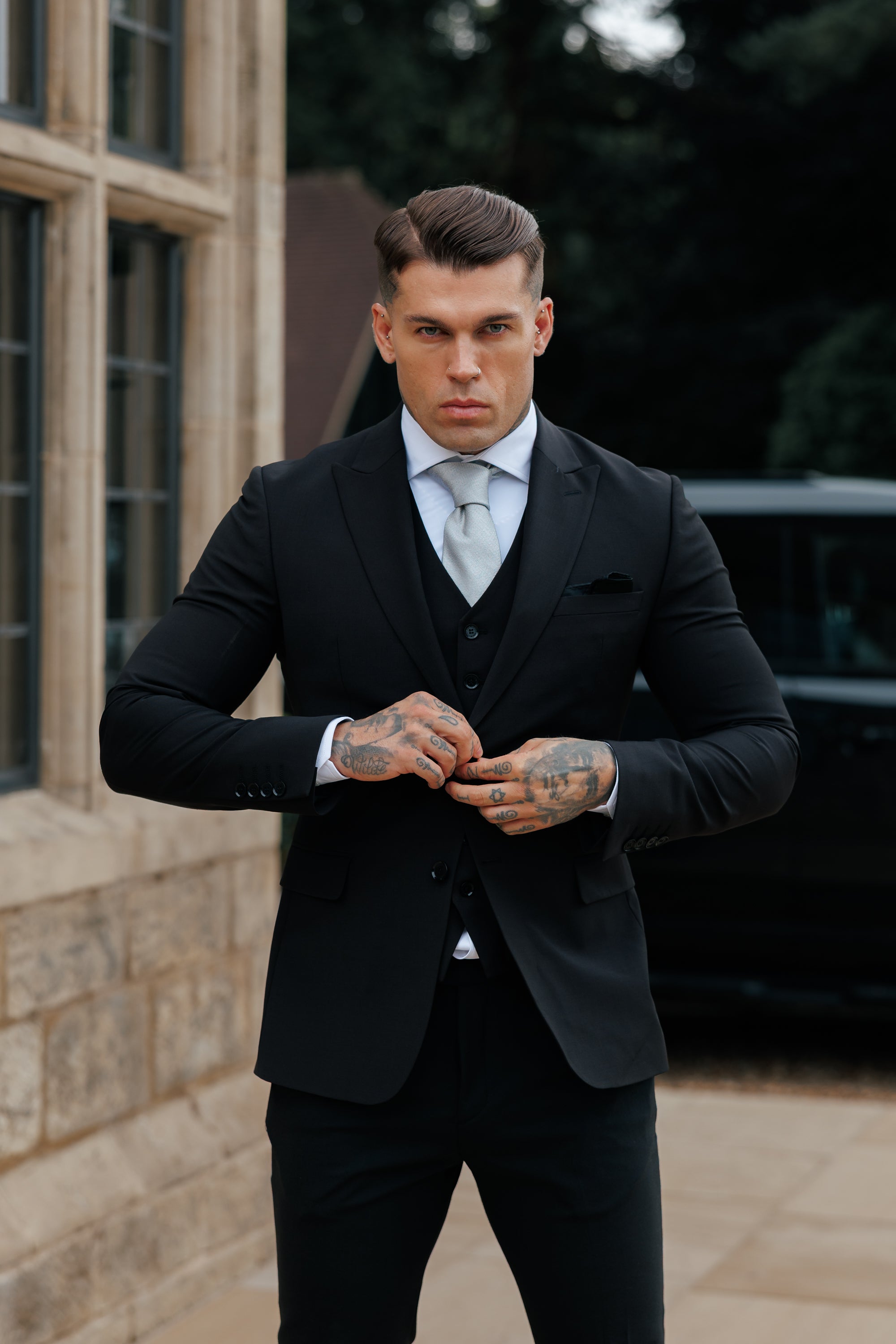 Slim Formal Suit Jacket Black - FSJKT011