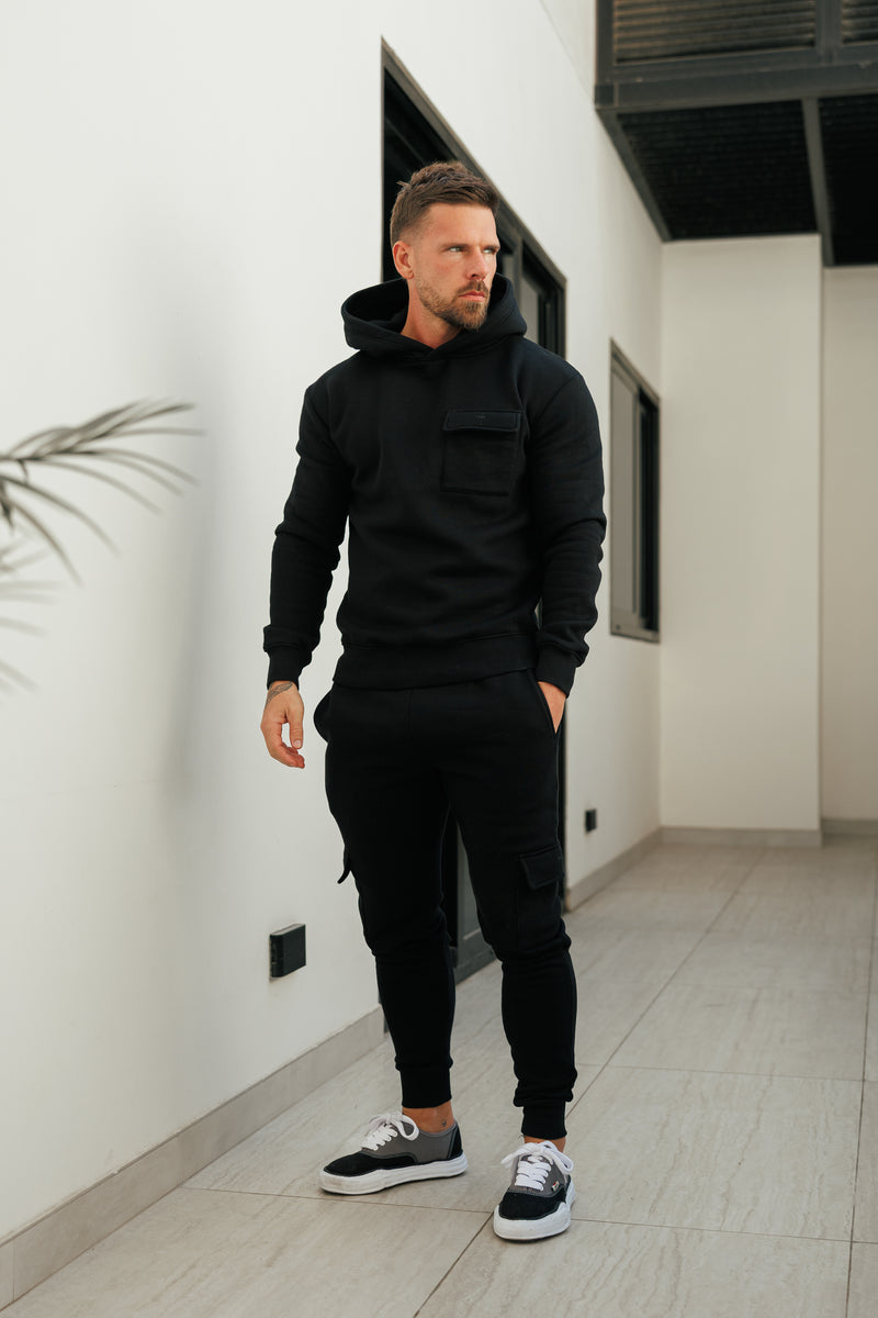 FS Black Cargo Hoodie - FSR030 (PRE ORDER 22ND DECEMBER)