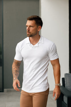 FS Classic Polo With Revere Collar White - FSH1119