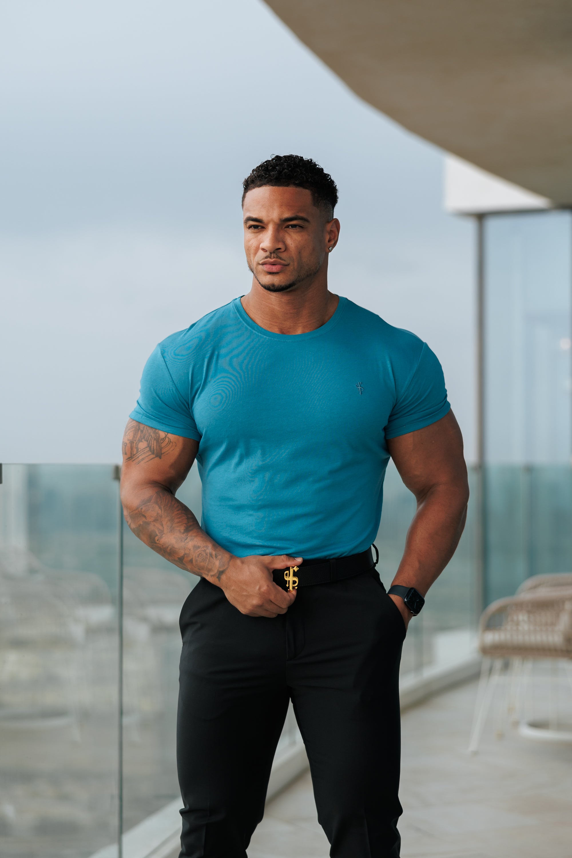 Airforce Blue Bamboo Crew - FSH1180