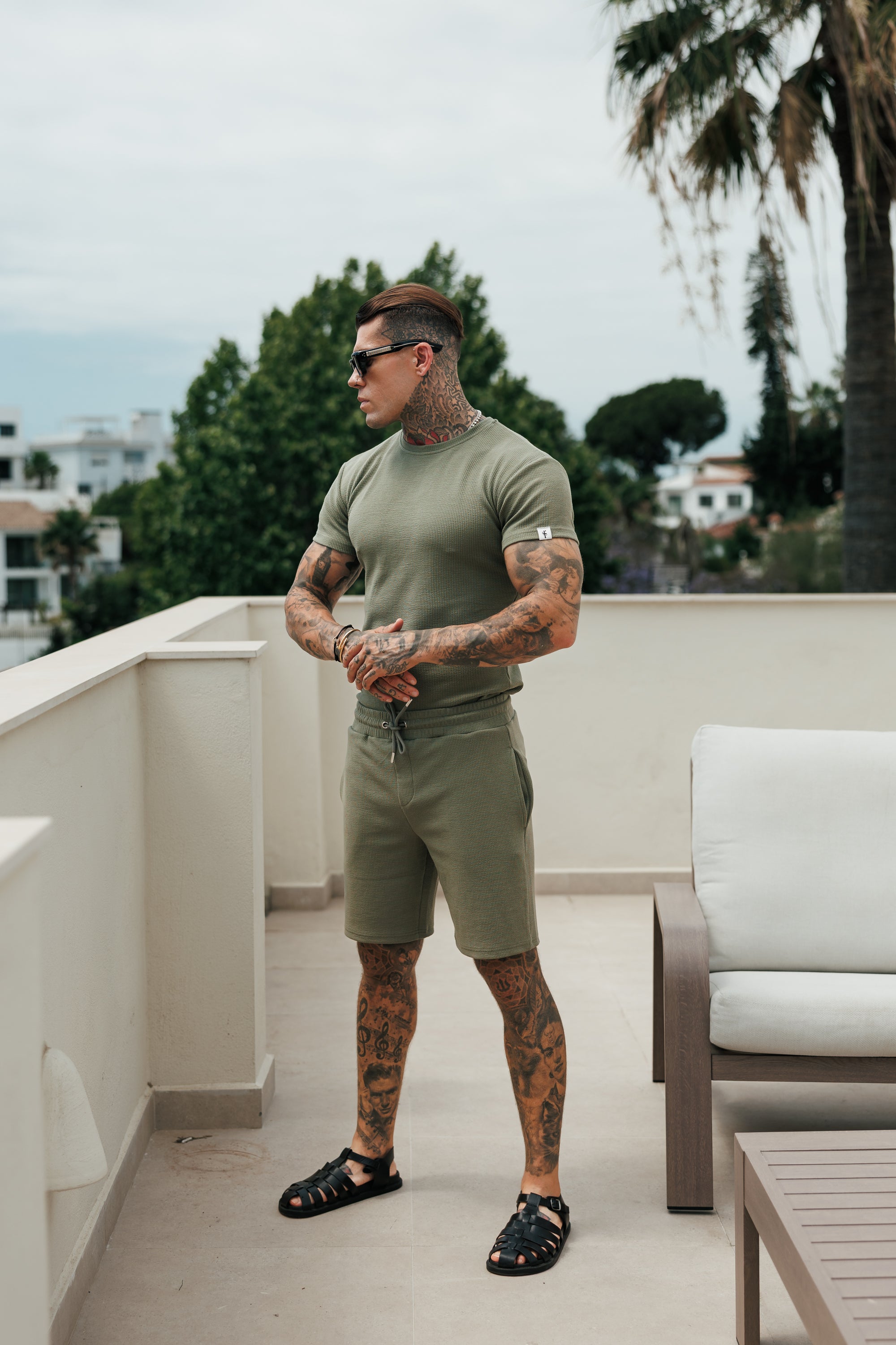 Jersey Cord Olive Shorts - FSR080