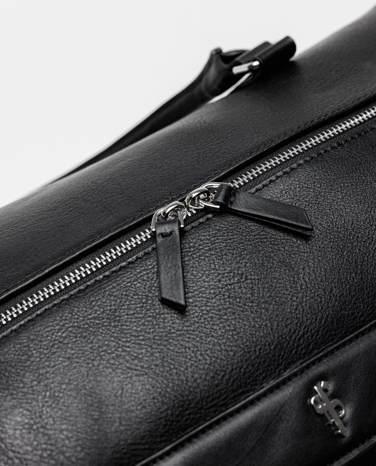 Black Leather Holdall Bag - FSH201