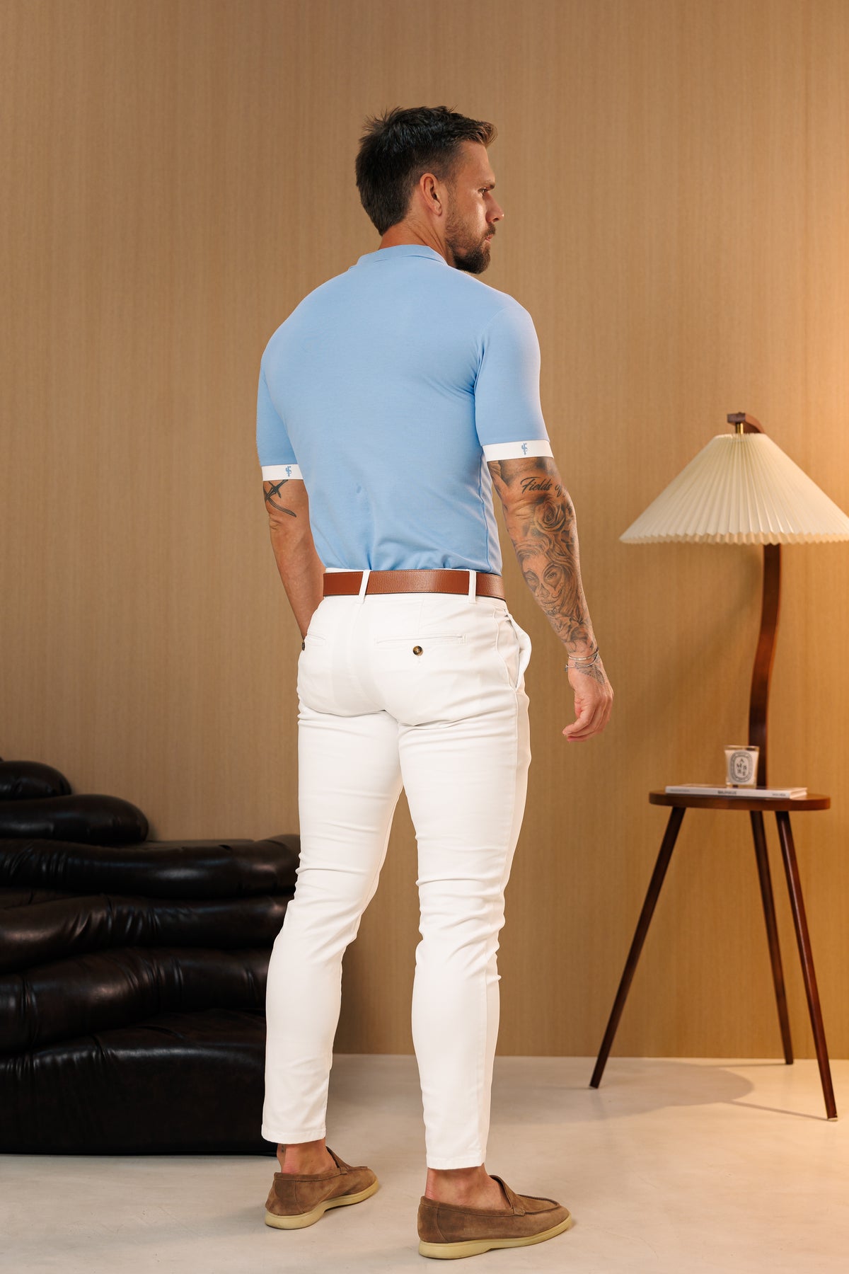 Light Blue Polo with FS Elastic Sleeve Branding - FSH1555