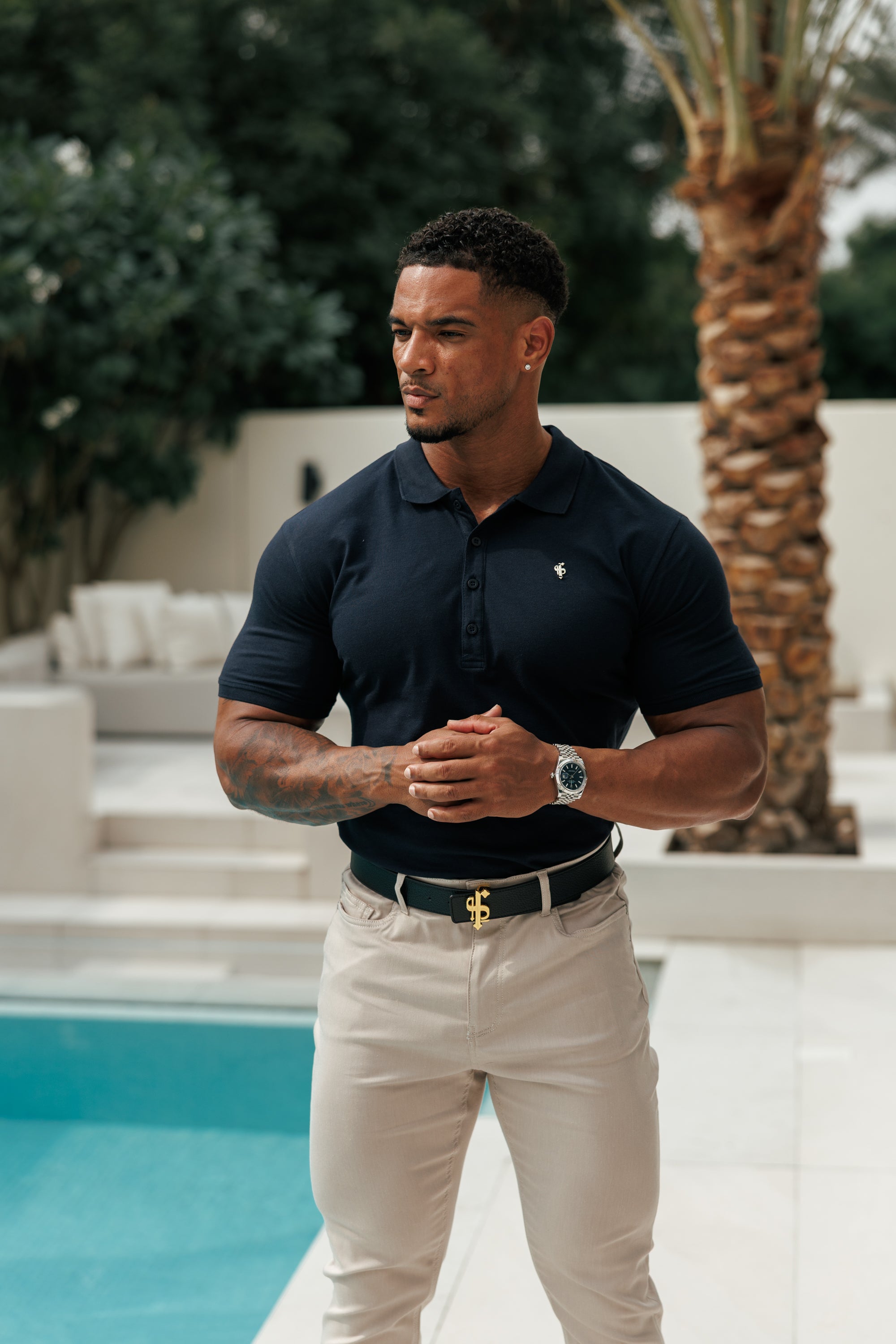 Navy / Gold Polo Shirt - FSH1405