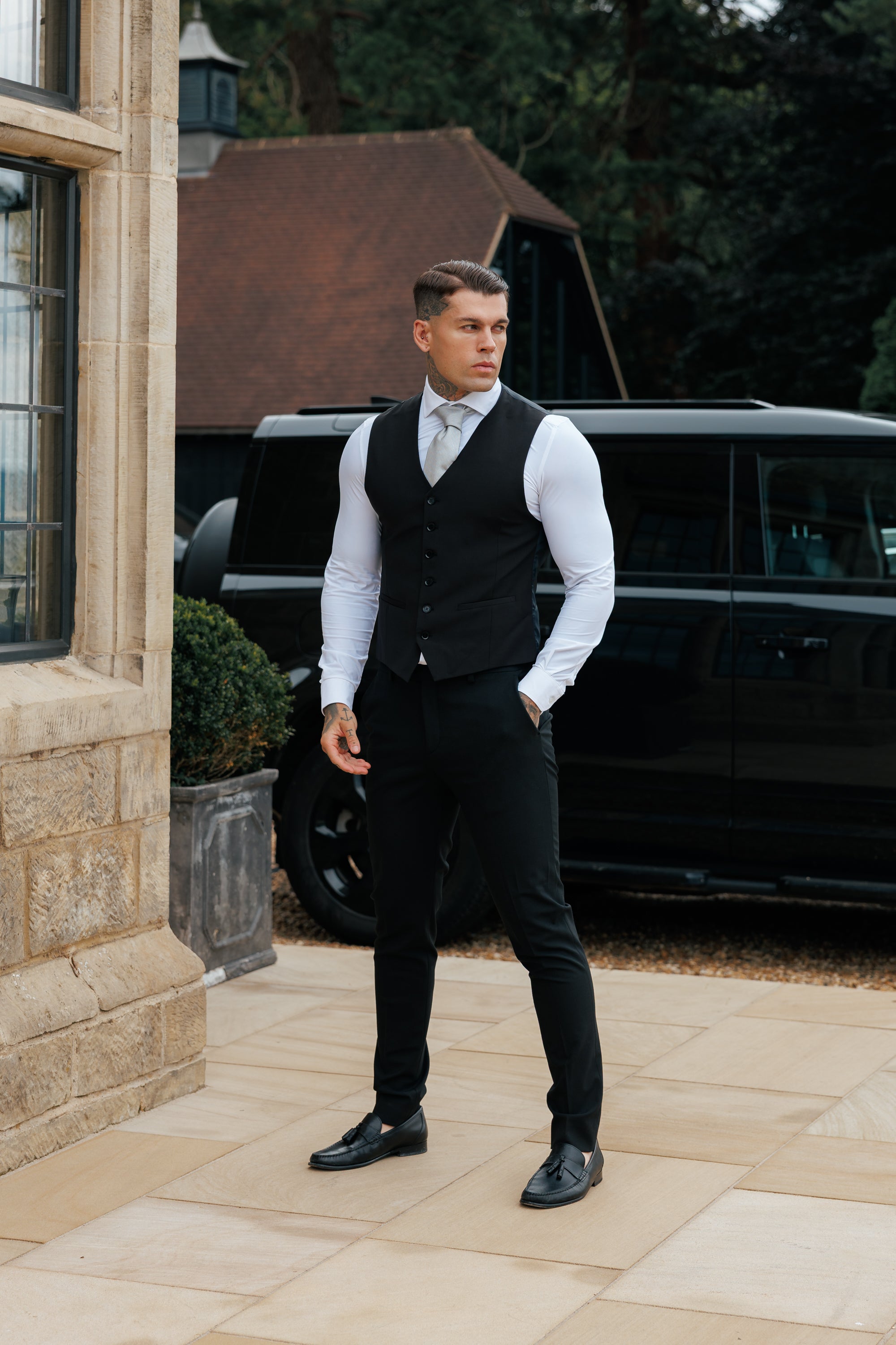 Slim Formal Waistcoat Black - FSW010