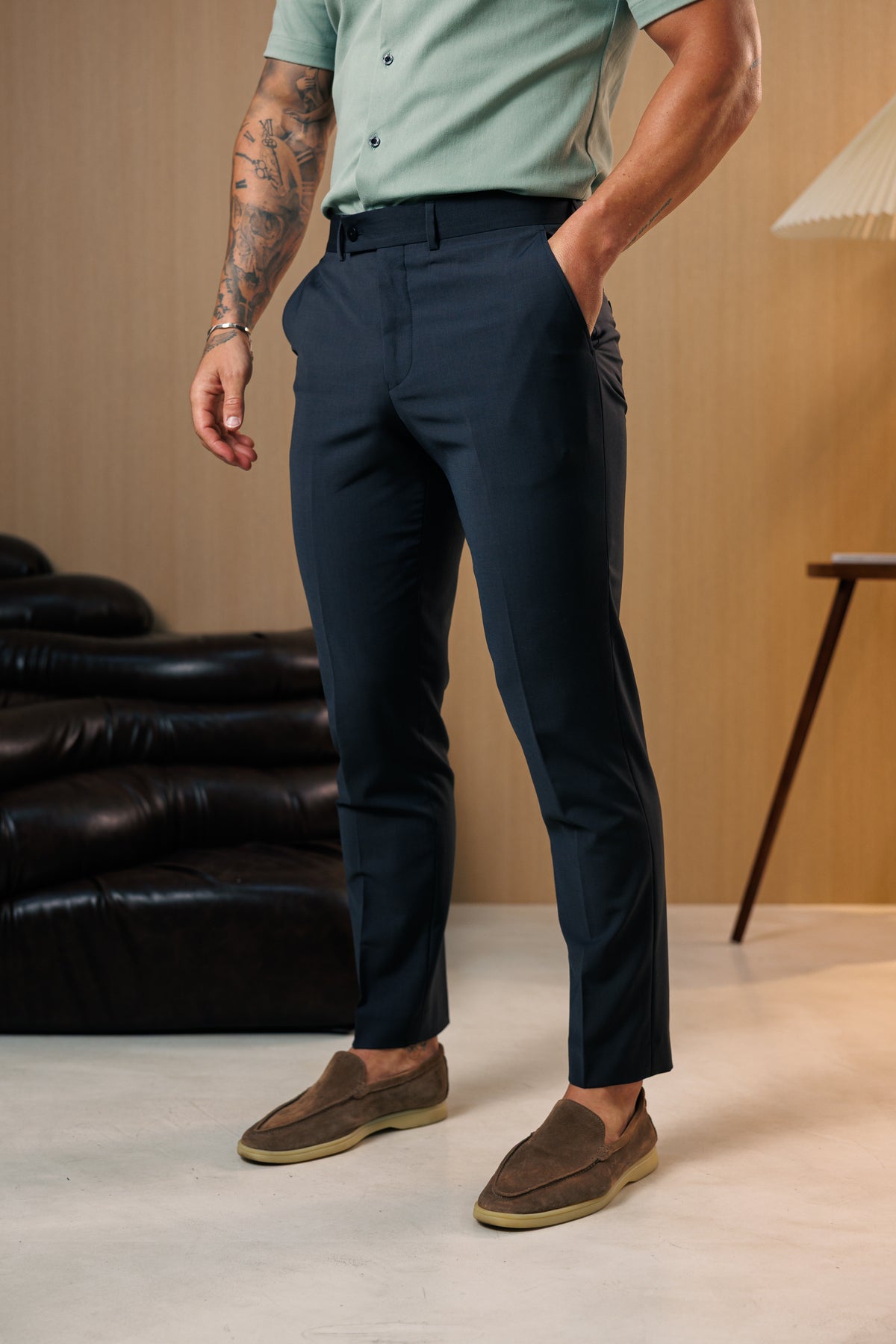Relaxed Formal Anthracite Grey Stretch Trousers - FSTR026 RELAXED