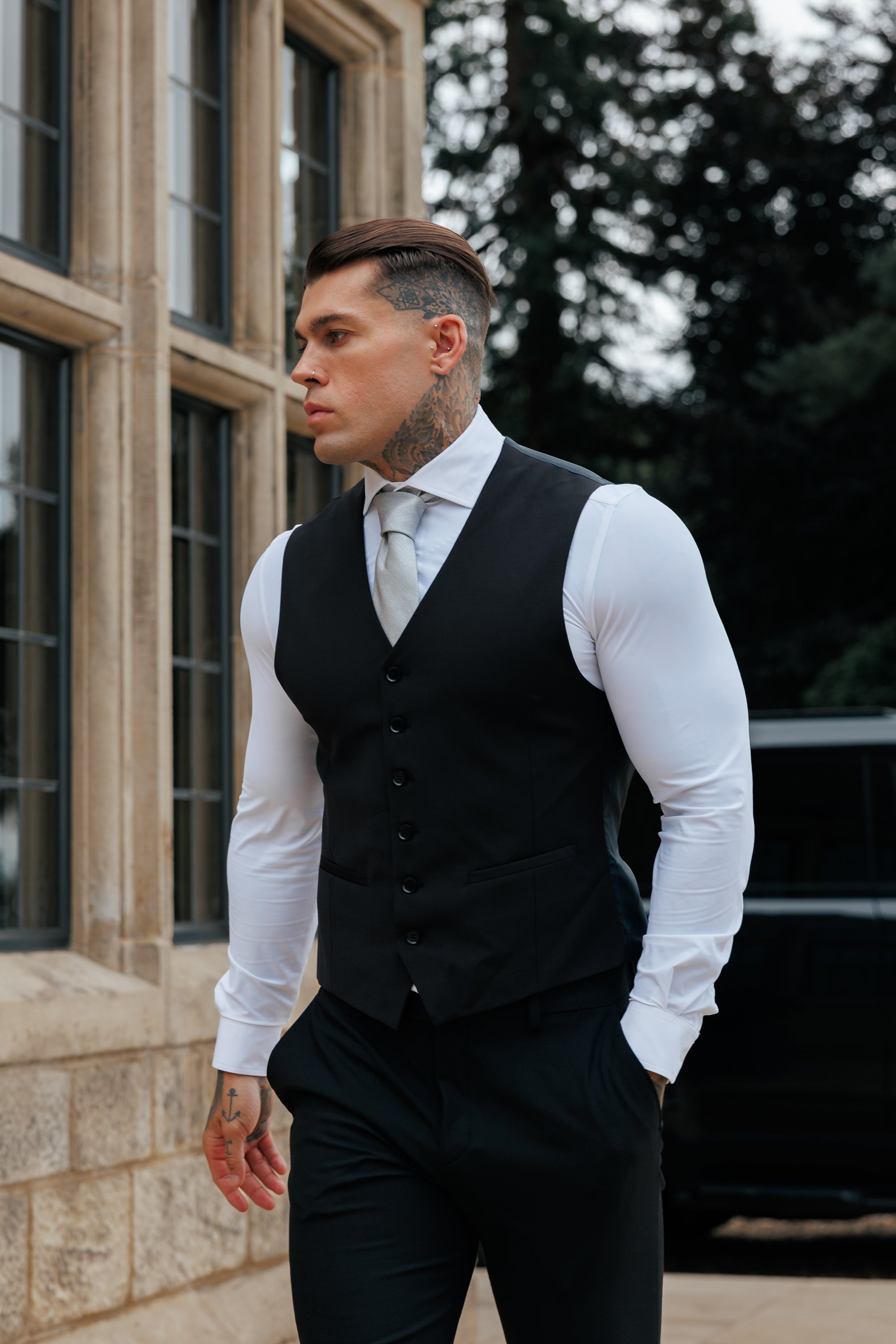 Slim Formal Waistcoat Black - FSW010