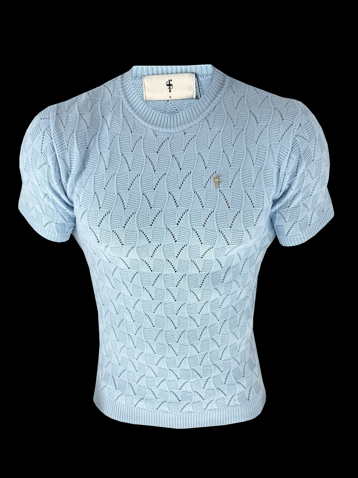 Atlantic Wave Weave Knit Short Sleeve Sleeve T-Shirt - FSJ173