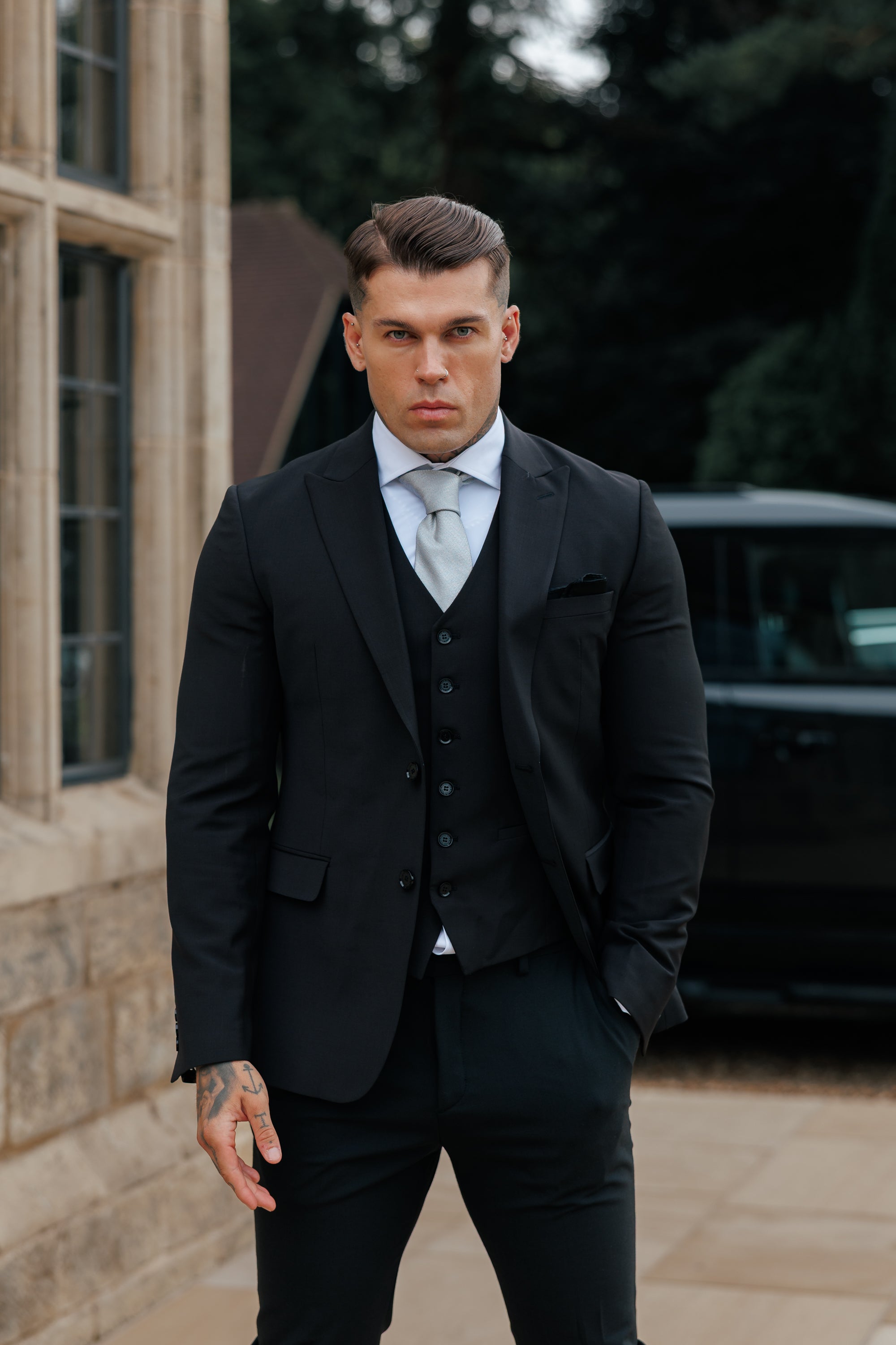 Slim Formal Suit Jacket Black - FSJKT011