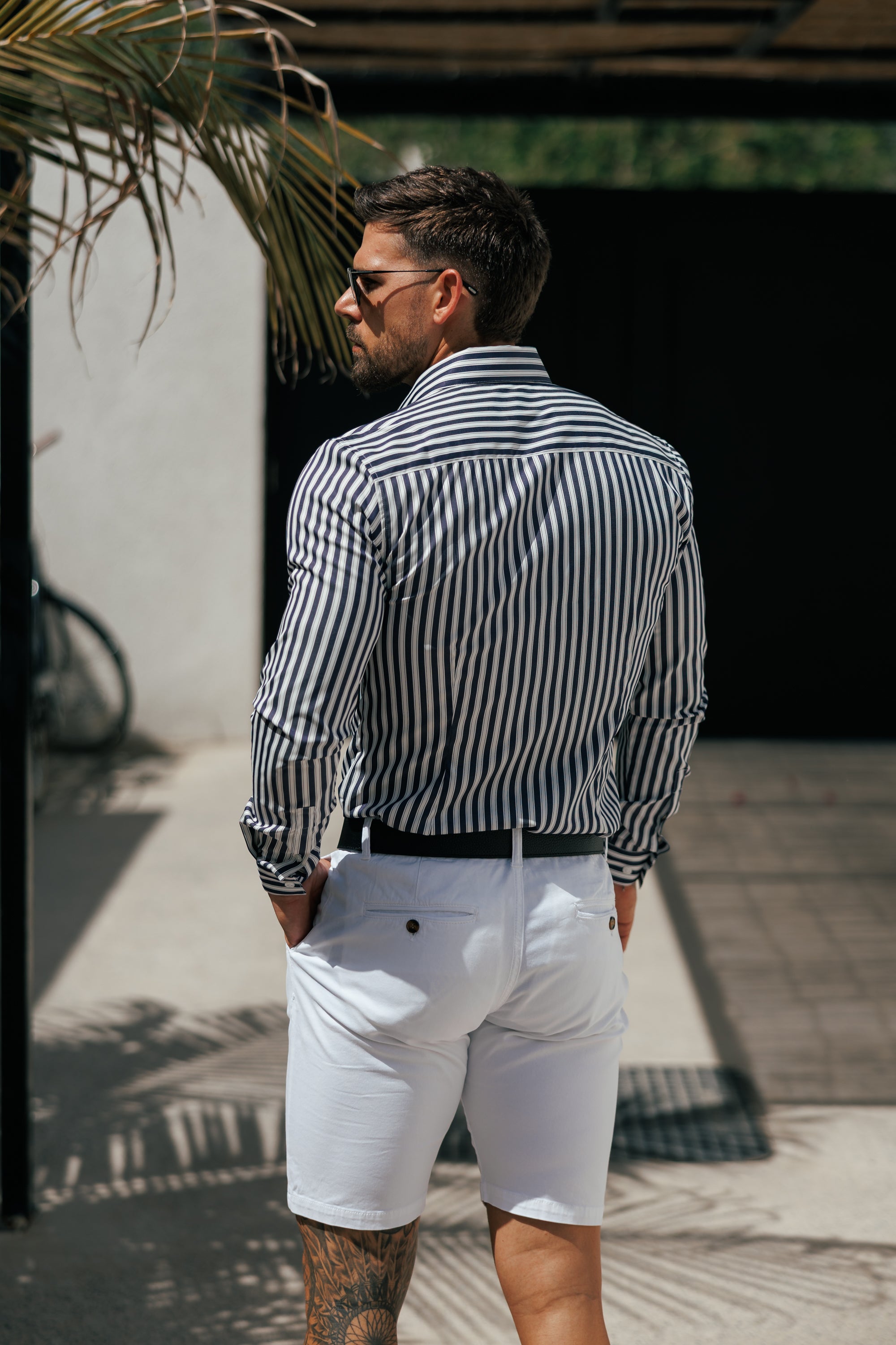 Slim Fit Ecru Chino Shorts - FSH228