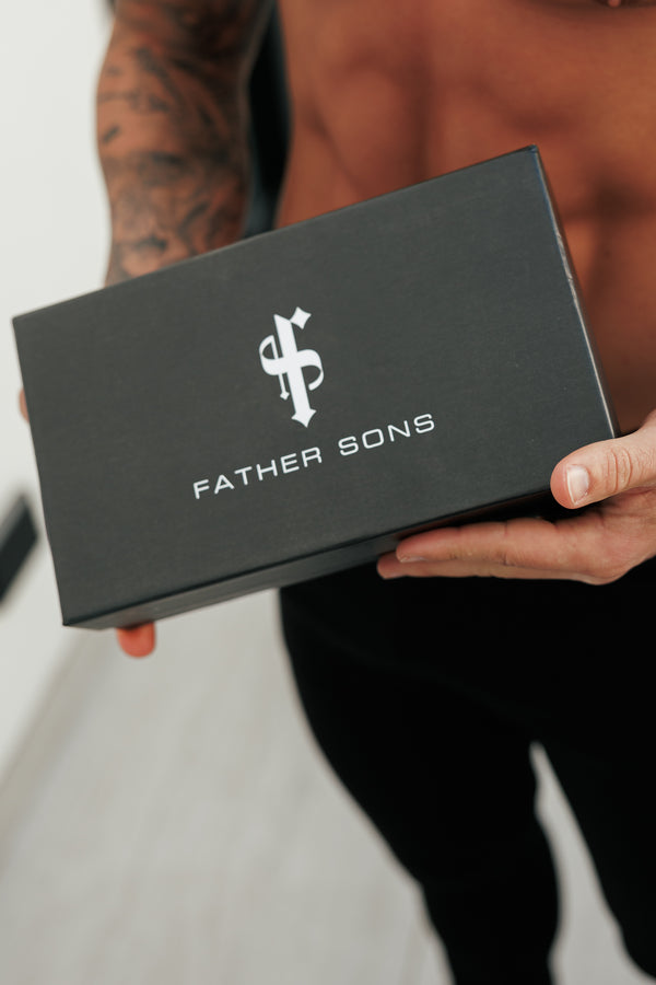 Father Sons 3 x Boxed Crew T-shirts Black, Navy, White - FSH1432