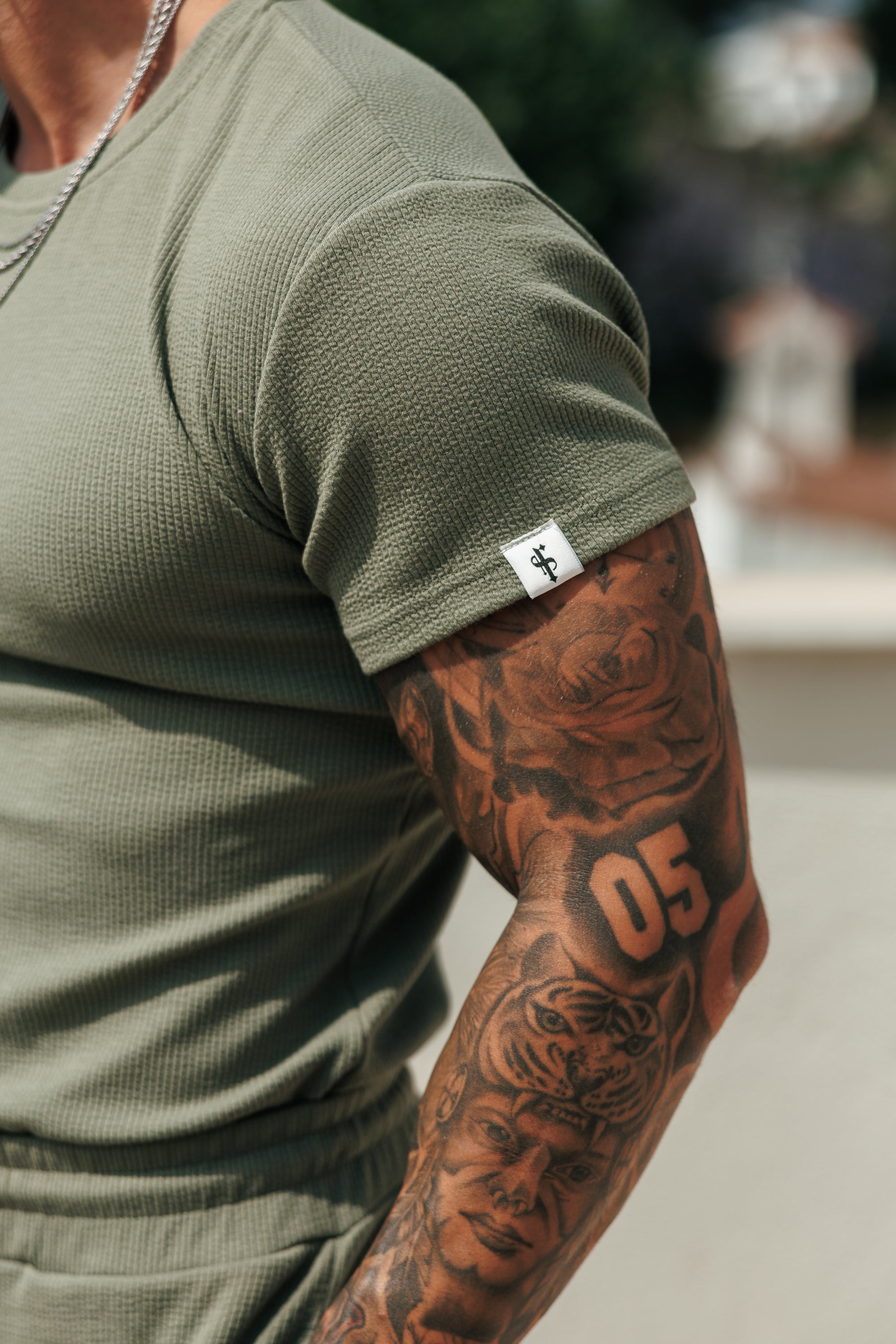 Jersey Cord Olive T-Shirt - FSR096