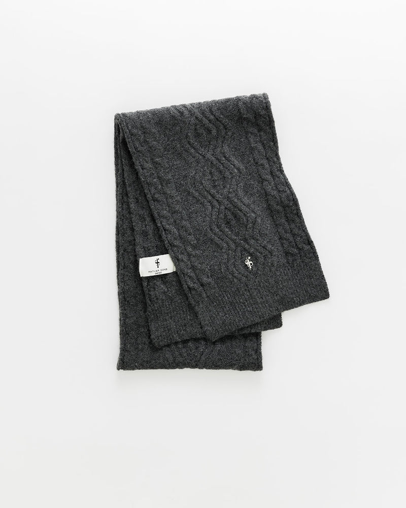 Father Sons Charcoal Knitted Scarf - FSN231