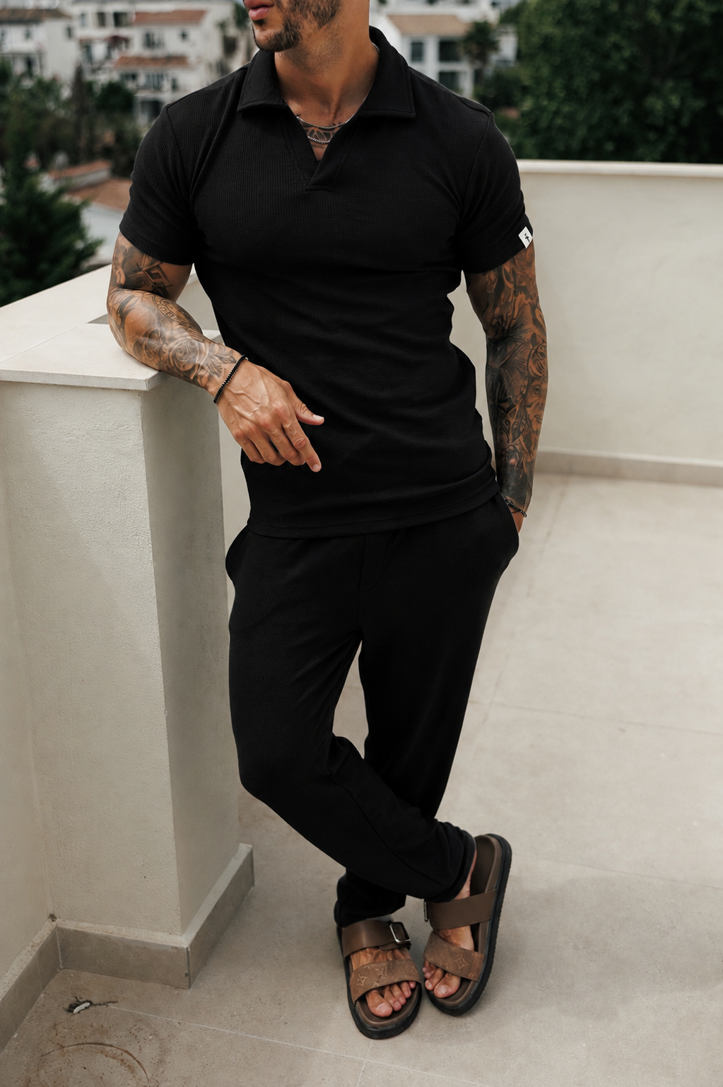 Jersey Cord Slim Trousers