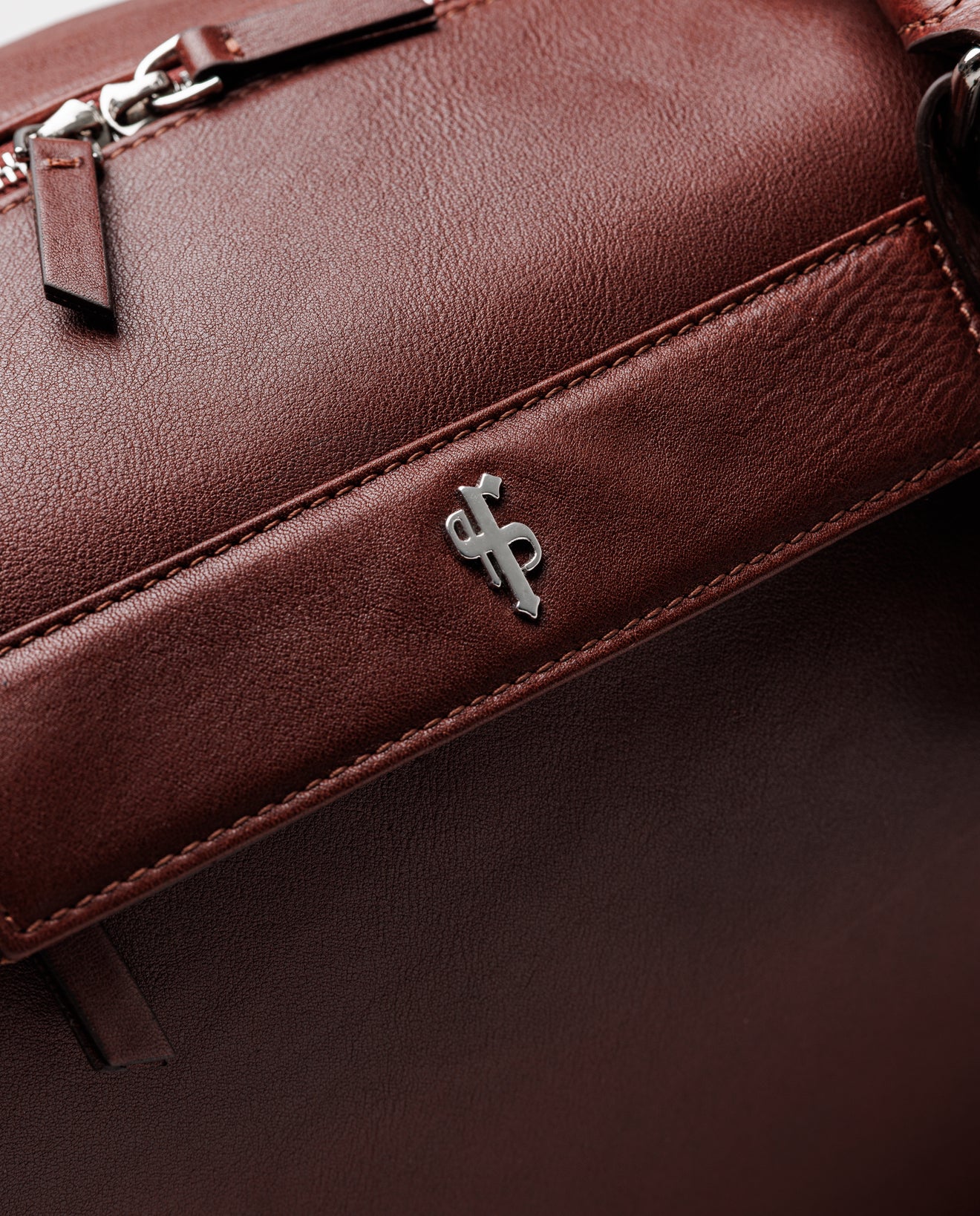 Dark Tan Leather Holdall Bag - FSH202