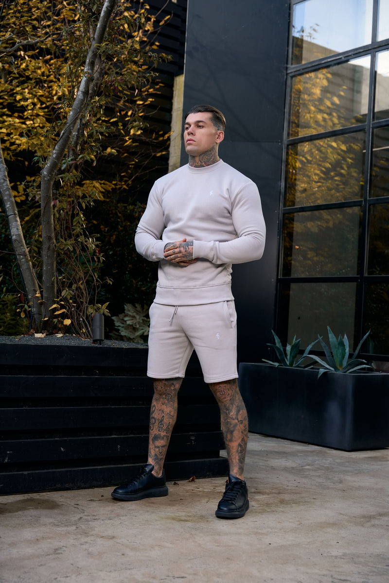 FS Plain Light Grey Crew Jumper With FS Branding - FSH1184 (PRE ORDER 11TH DECEMBER)