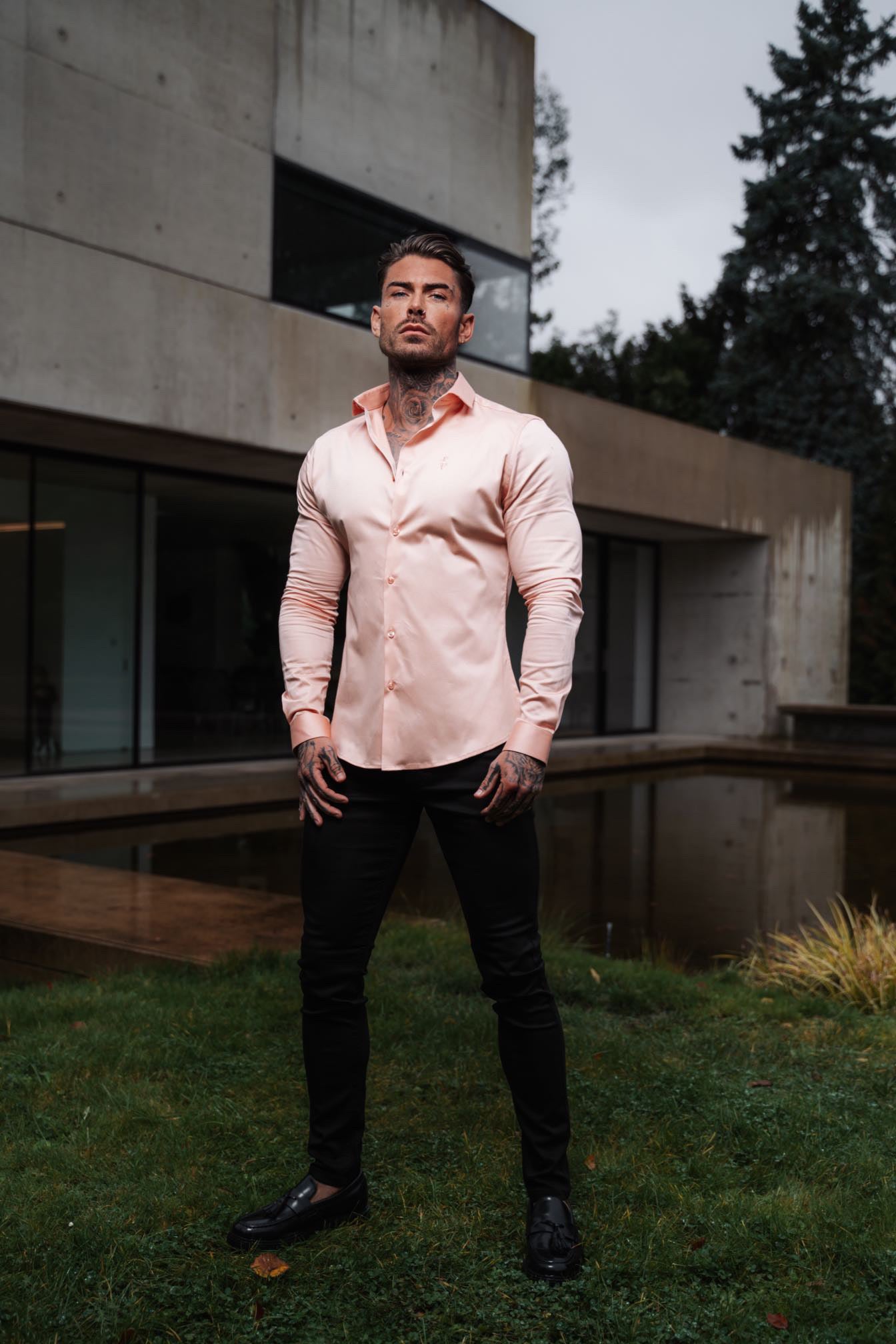 Slim Sateen Peach Long Sleeve - FS965