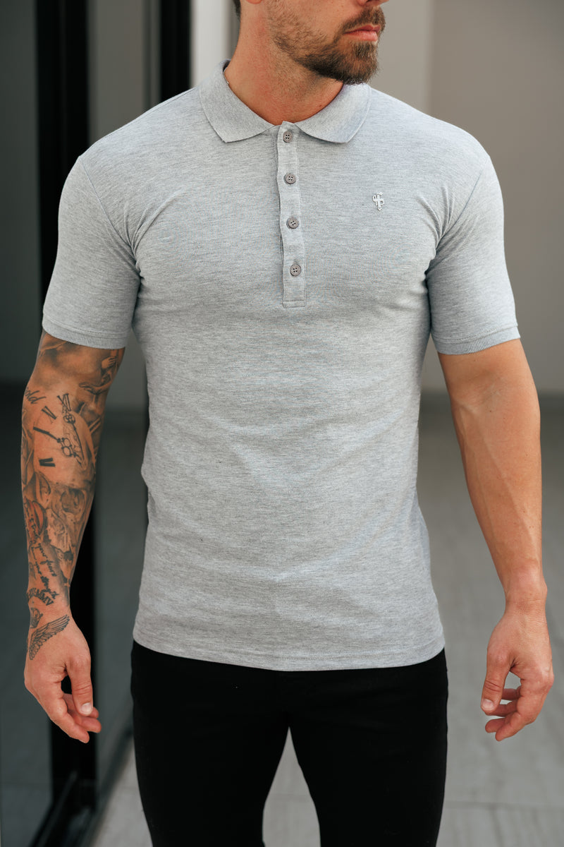 Father Sons Classic Light Grey / Silver Polo Shirt - FSH1406