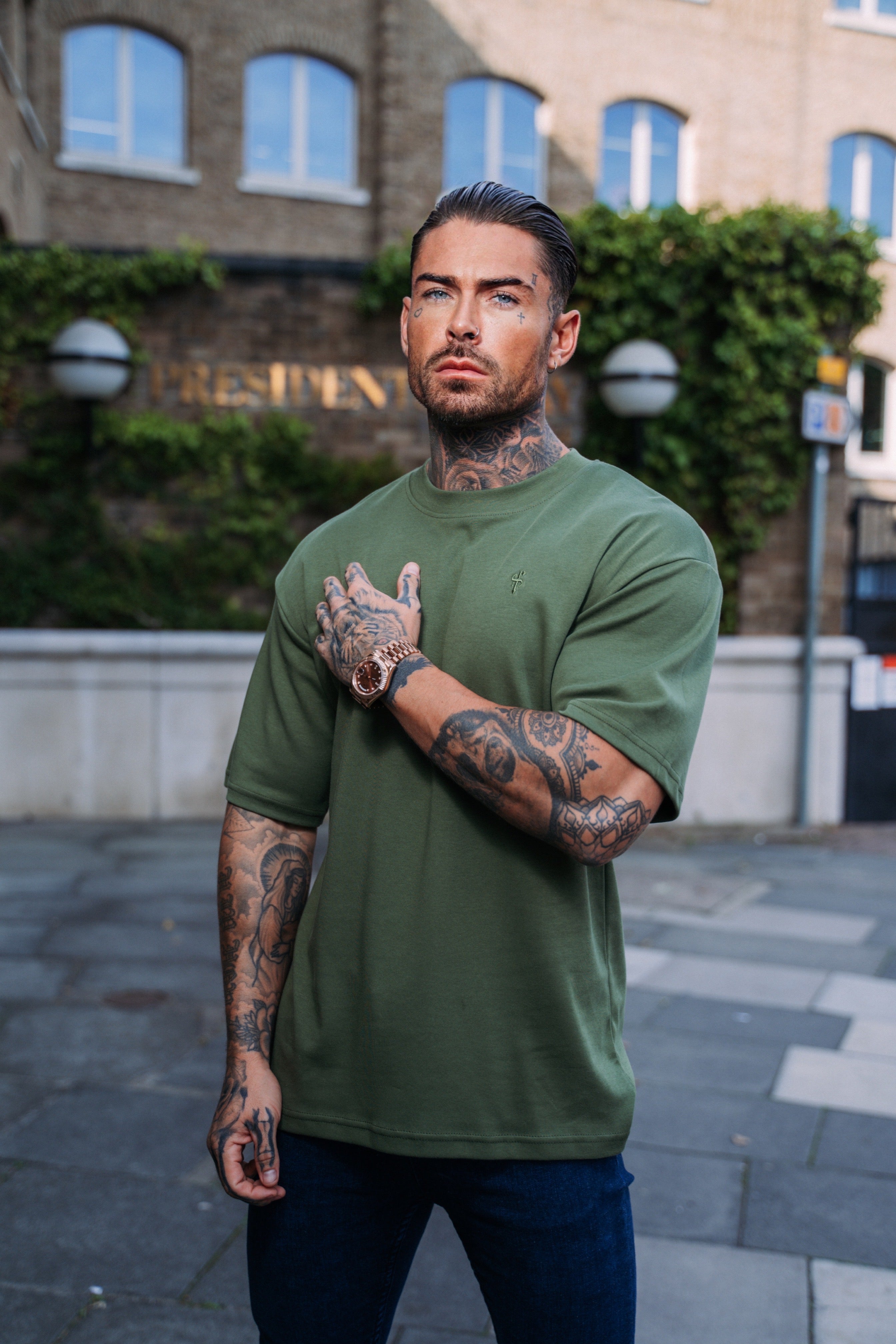 Tonal Emblem Oversized Crew