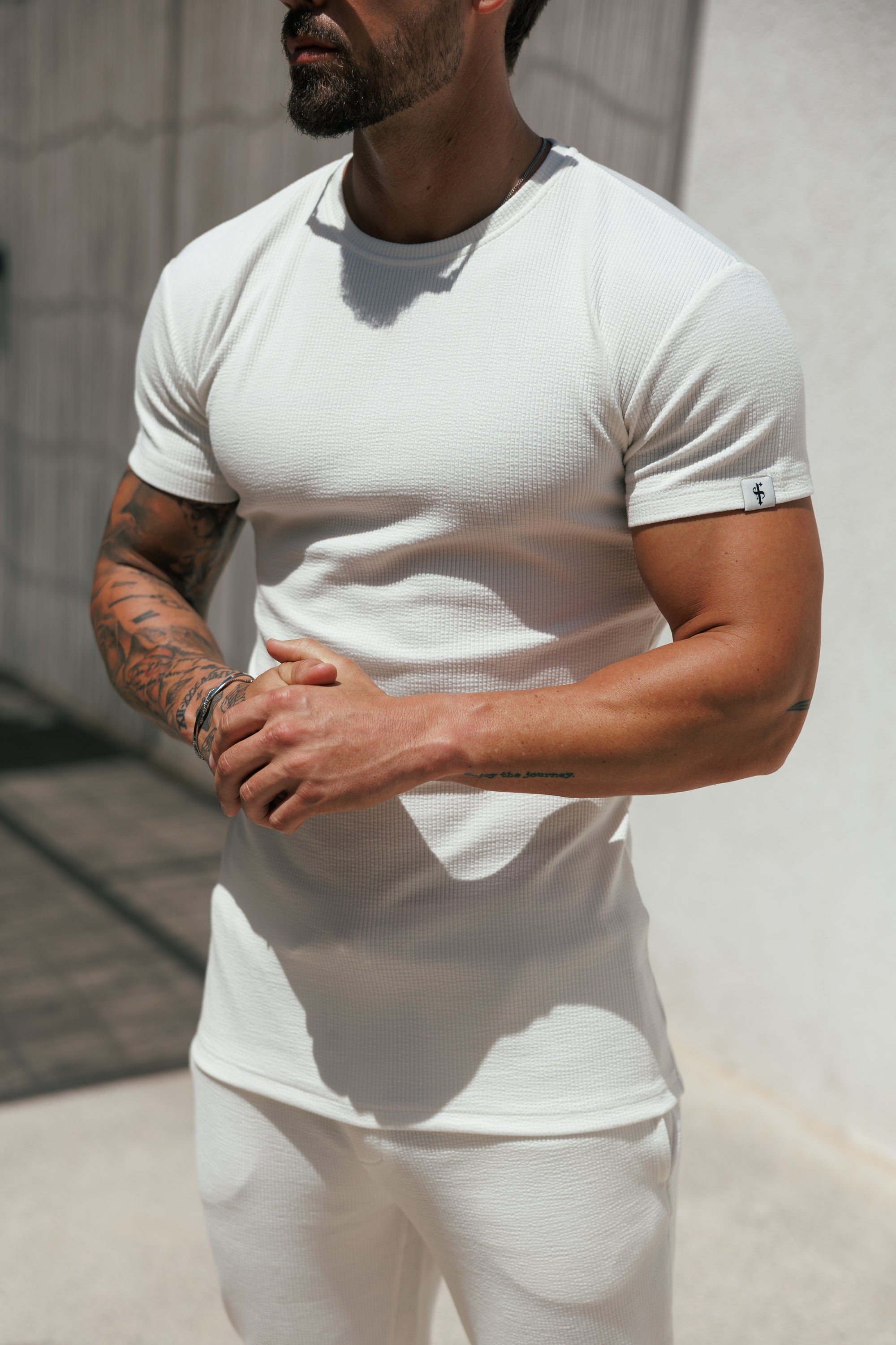 Jersey Cord White T-Shirt - FSR093 (PRE ORDER 12TH JUNE)