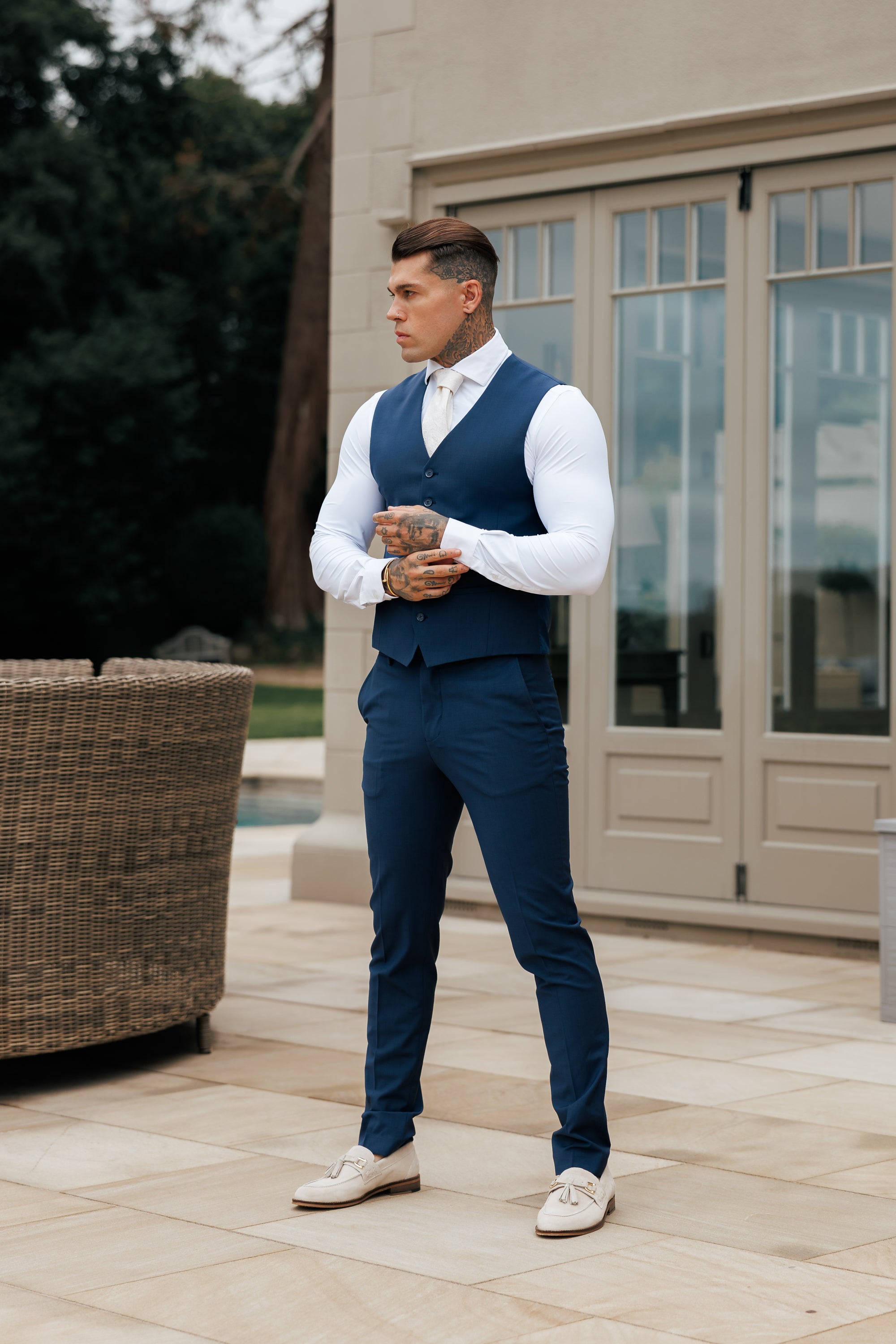 Slim Formal Waistcoat Navy - FSW012