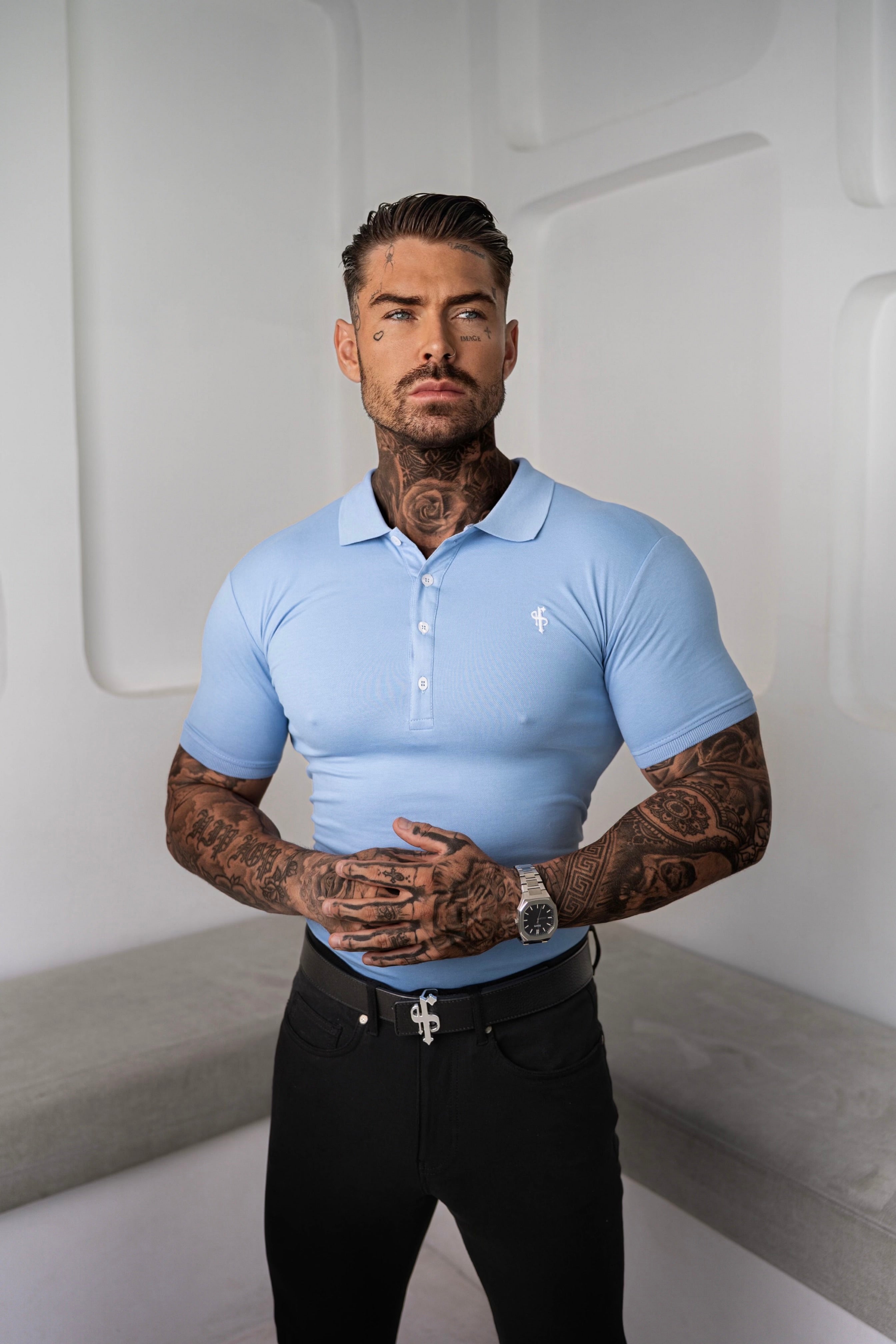 Classic Baby Blue Polo Shirt - FSH049