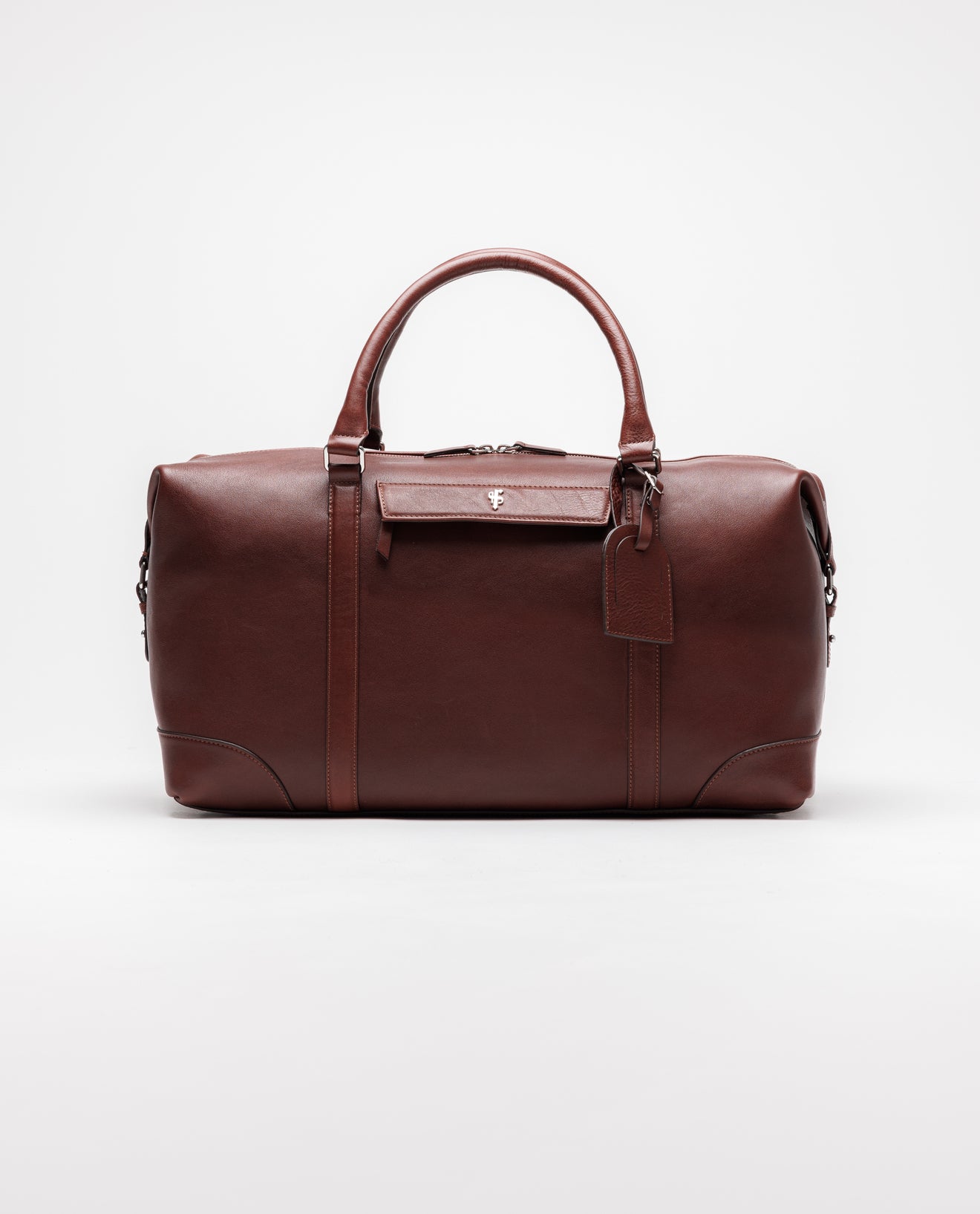 Dark Tan Leather Holdall Bag - FSH202