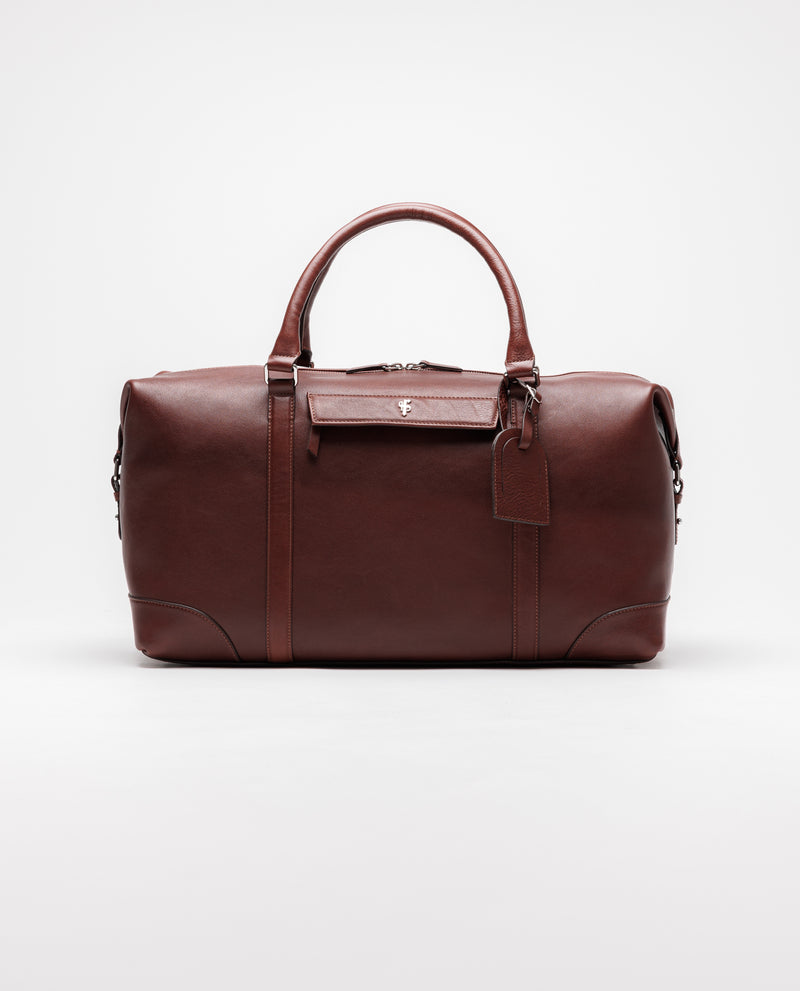 Father Sons Dark Tan Leather Holdall Bag - FSH202