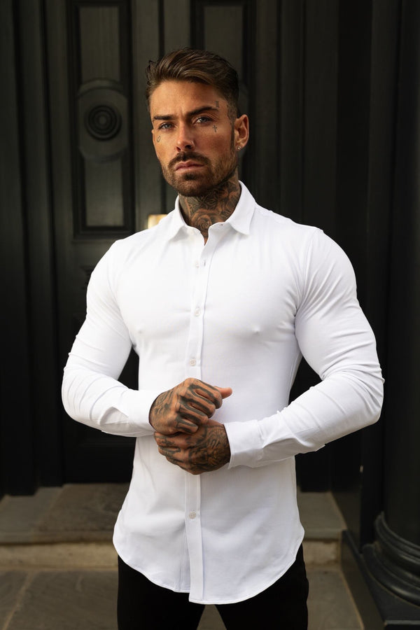Father Sons Fitted White Long Sleeve Jersey - FSD001
