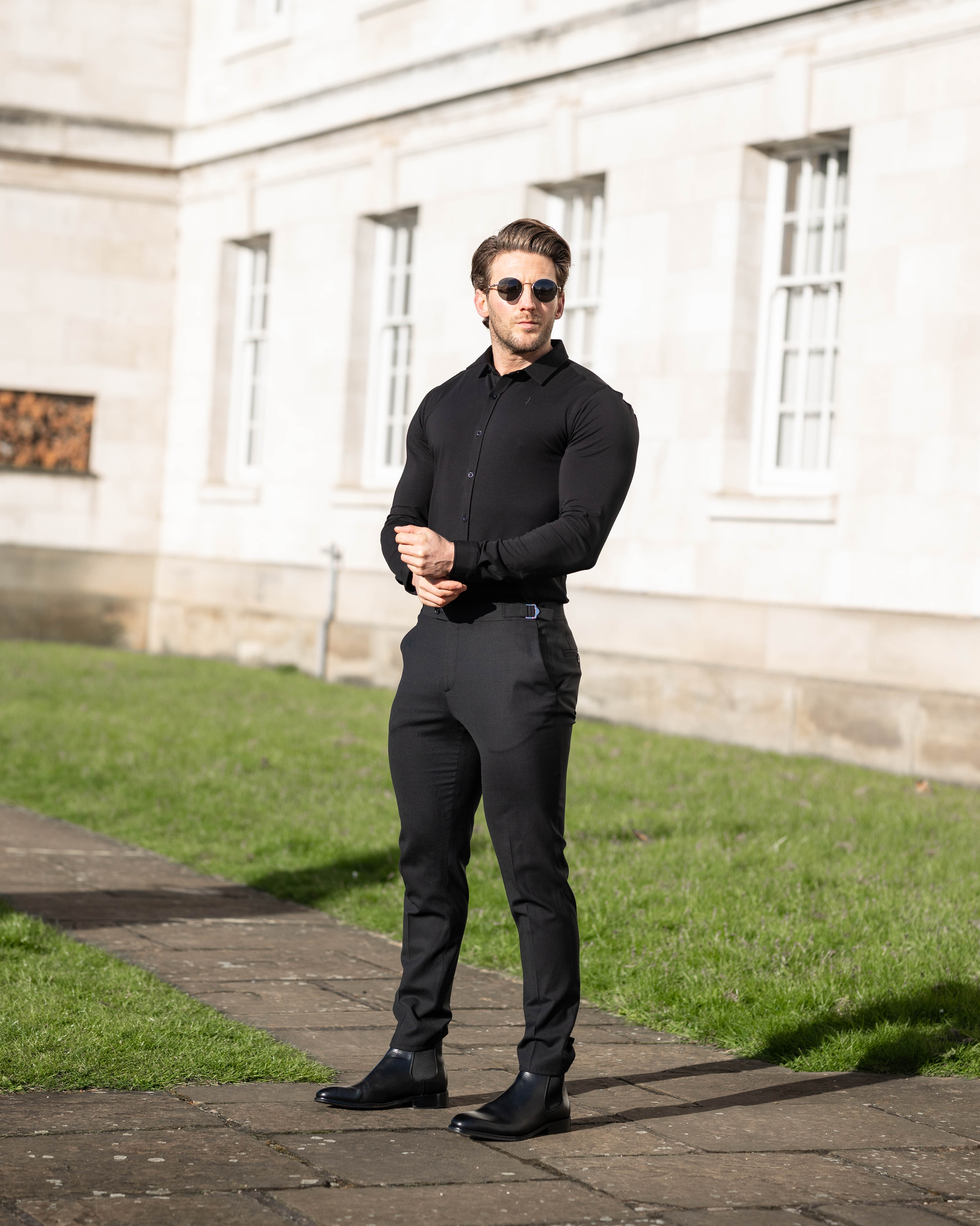 Fitted Black Long Sleeve Jersey - FSD004