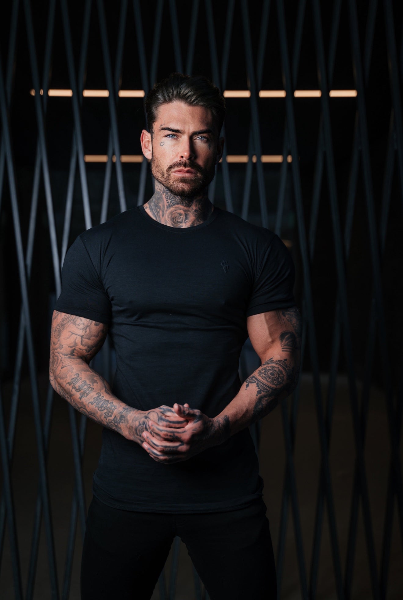 Black Slub Crew T-Shirt - FSH1333