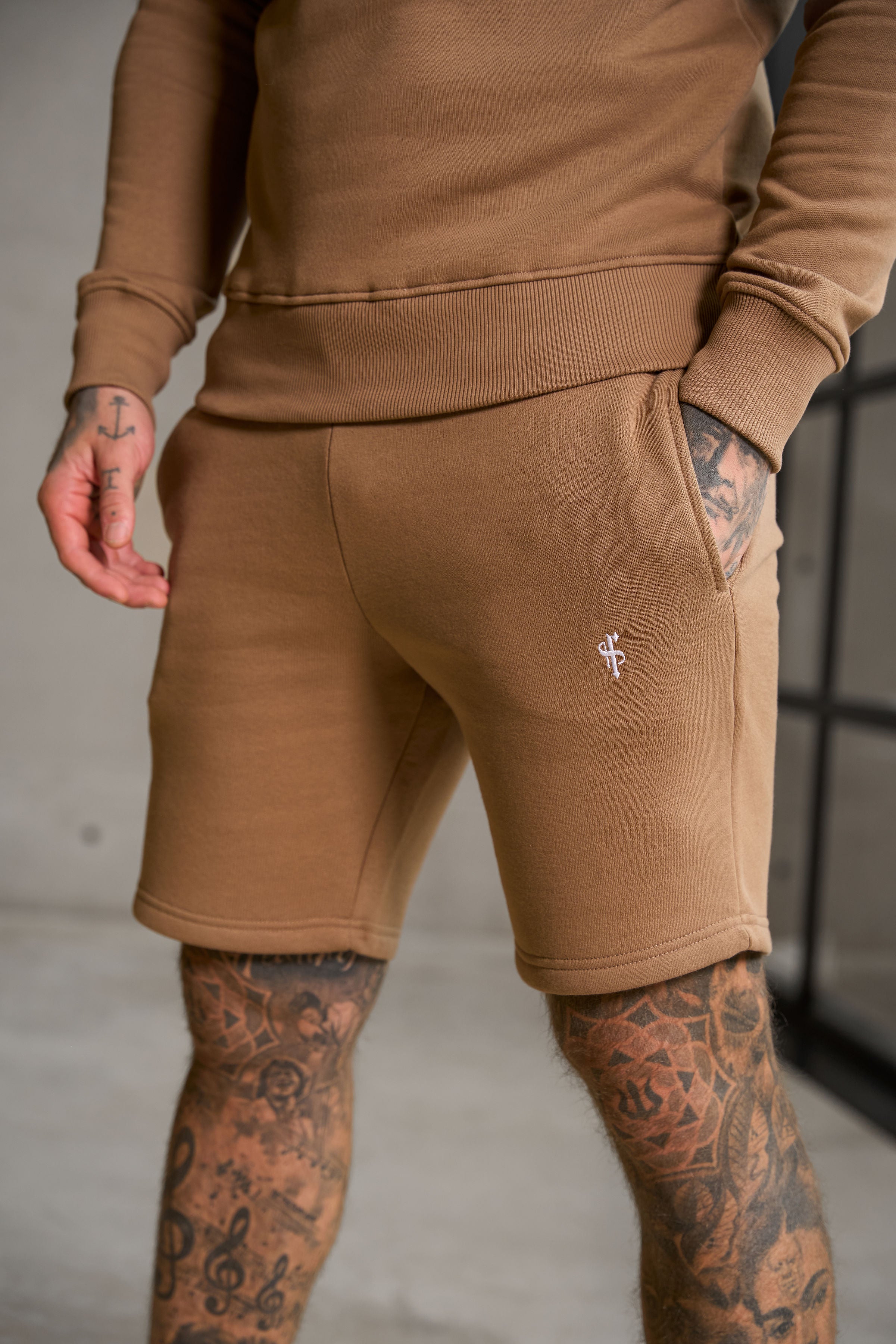 Plain Taupe Shorts with FS Branding - FSH1203