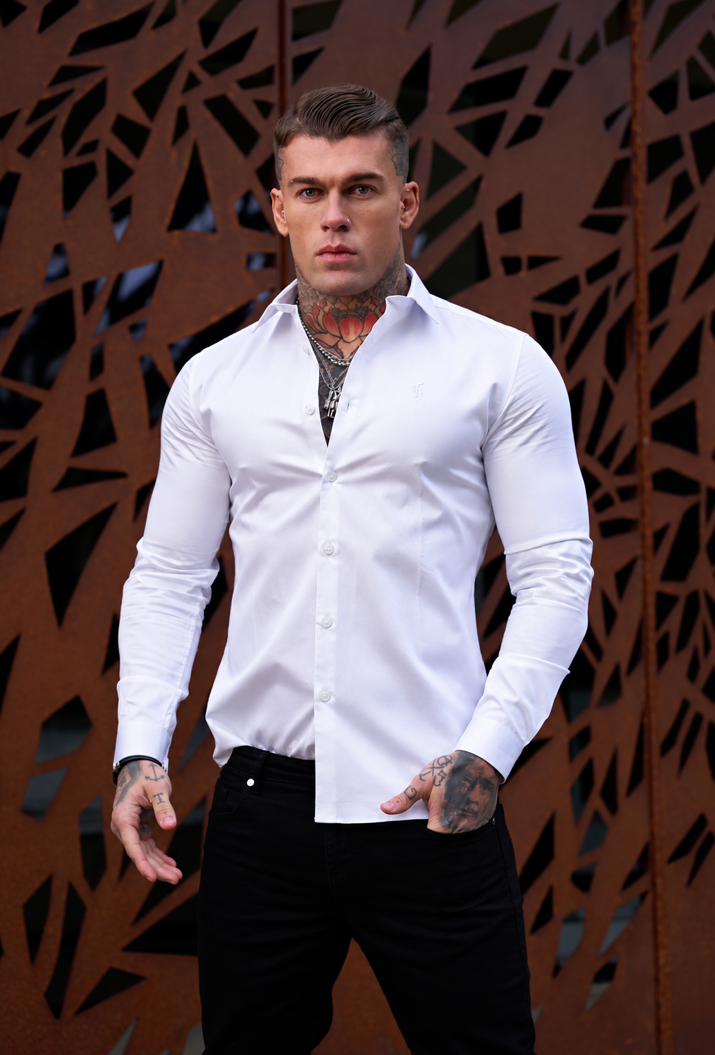 Classic White Luxe Egyptian Cotton Relaxed Fit- FSR194