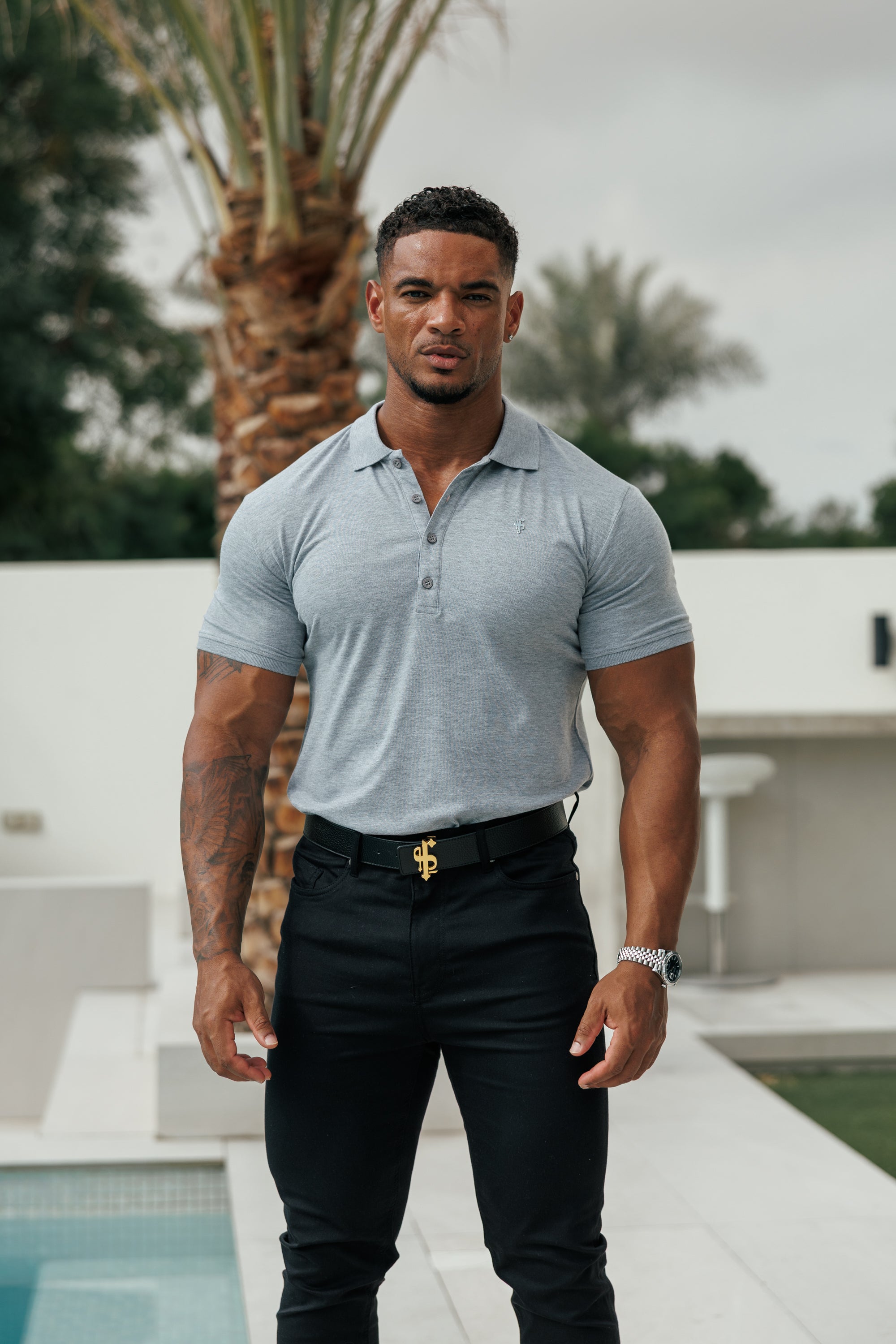 Light Grey / Silver Polo Shirt - FSH1406