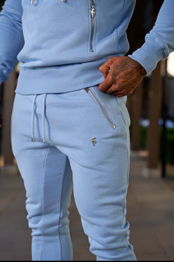 Father Sons Sky Blue / Silver Tapered Bottoms with Ankle Zip Detail - FSH802