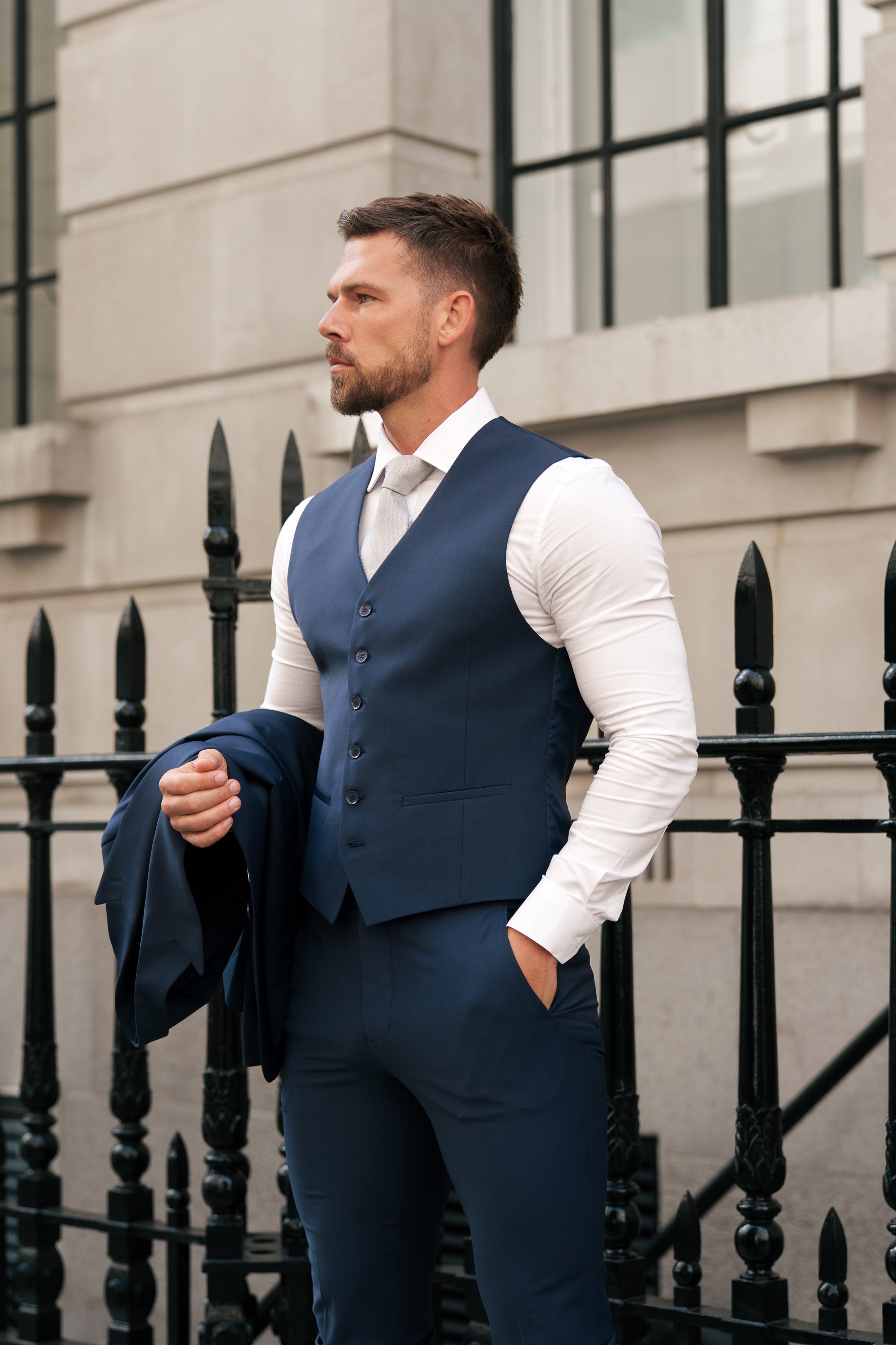 Slim Formal Waistcoat Navy - FSW012