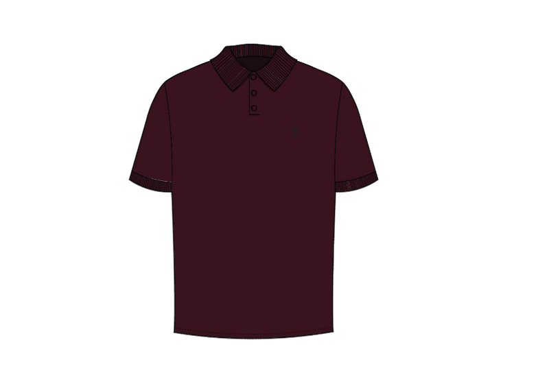 Father Sons Classic Plum Polo Shirt with Tonal Button and Embroidery - FSH879