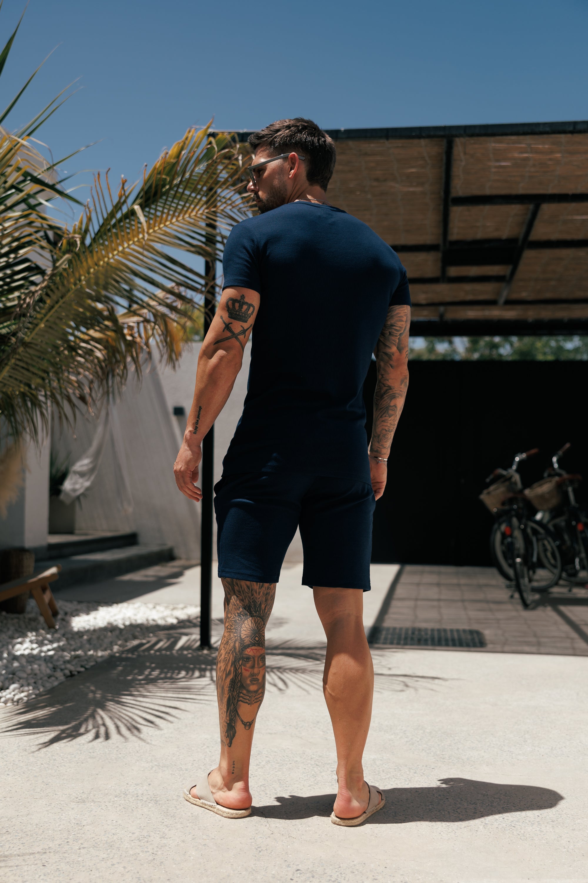 Jersey Cord Navy Shorts - FSR079 (PRE ORDER 30TH MAY)
